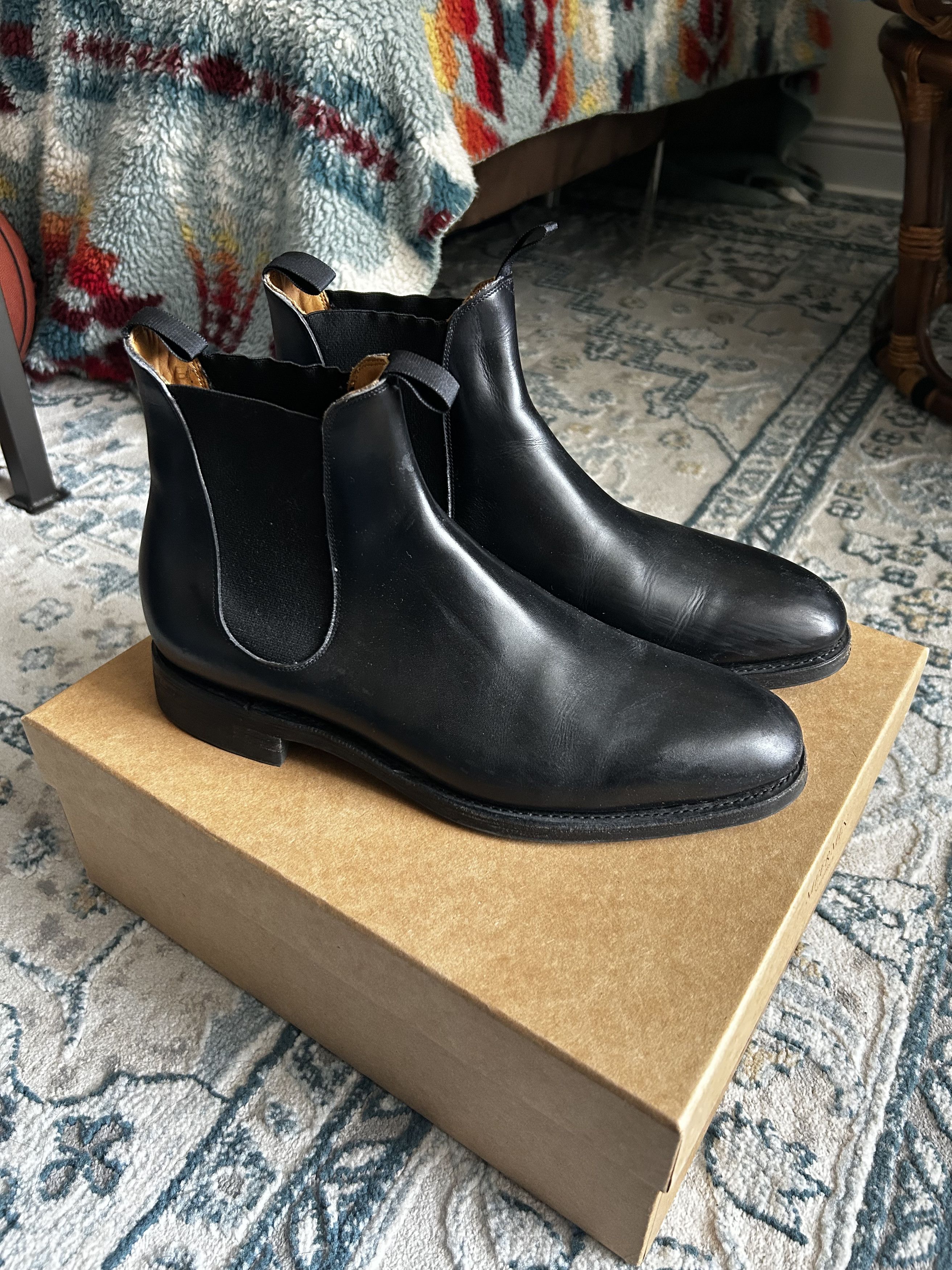 Meermin Wholecut Black Calf Chelsea Boots Size US 9.5 / EU 42-43 - 1 Thumbnail