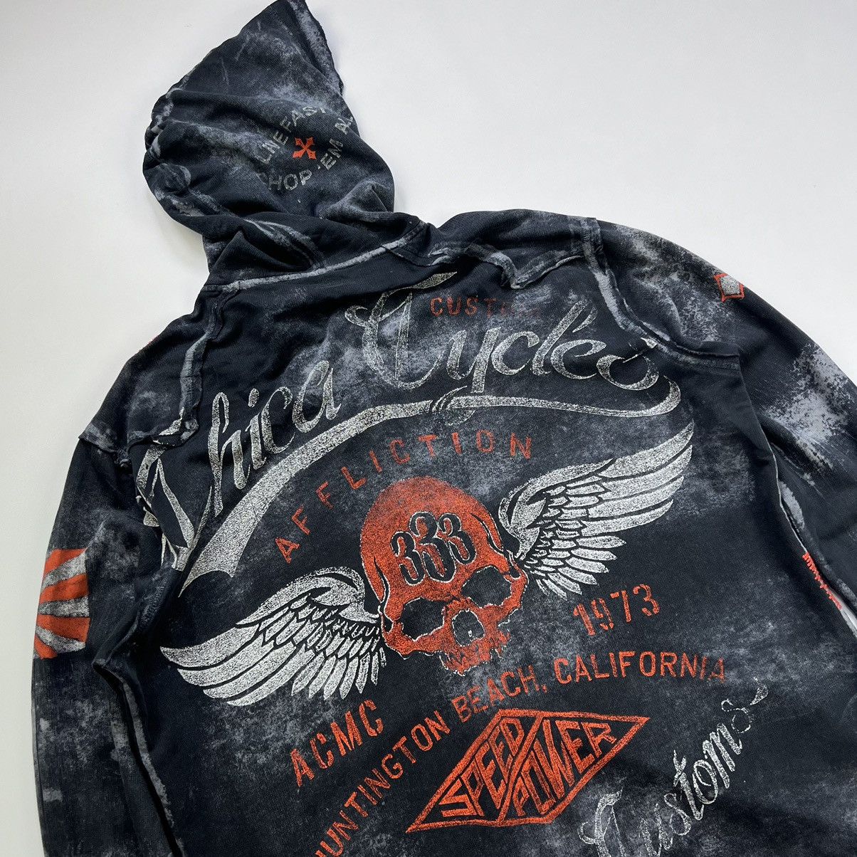 Affliction Affliction vintage faded style zip hoodie Size US L / EU 52-54 / 3 - 7 Thumbnail