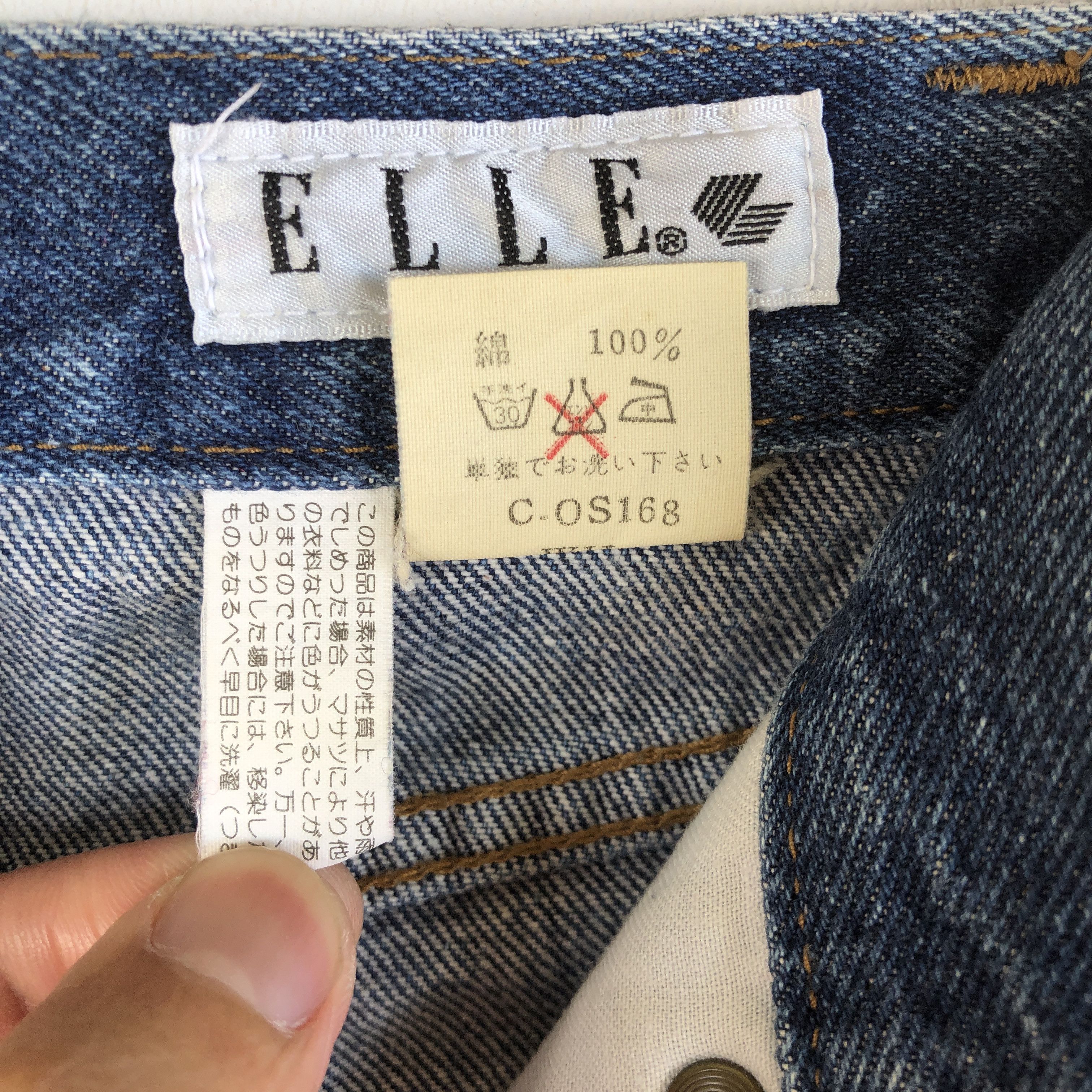 Japanese Brand Vintage 90s Elle Faded Jeans Elle Tapered Denim Size 22" - 7 Thumbnail