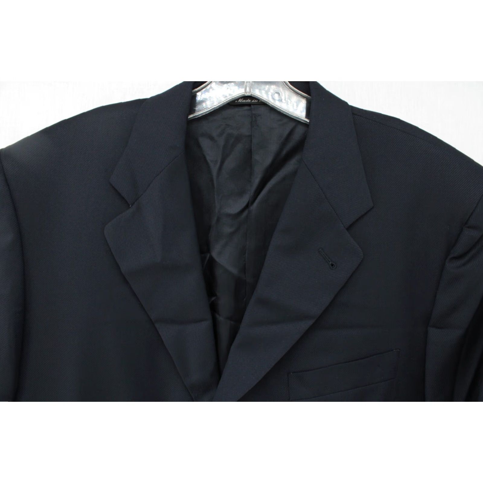 Canali Canali Blazer Mens 52R Navy Blue Wool 3-Button Sport Coat Regular Fit Single-Breasted Sw19? Size 52R - 3 Thumbnail