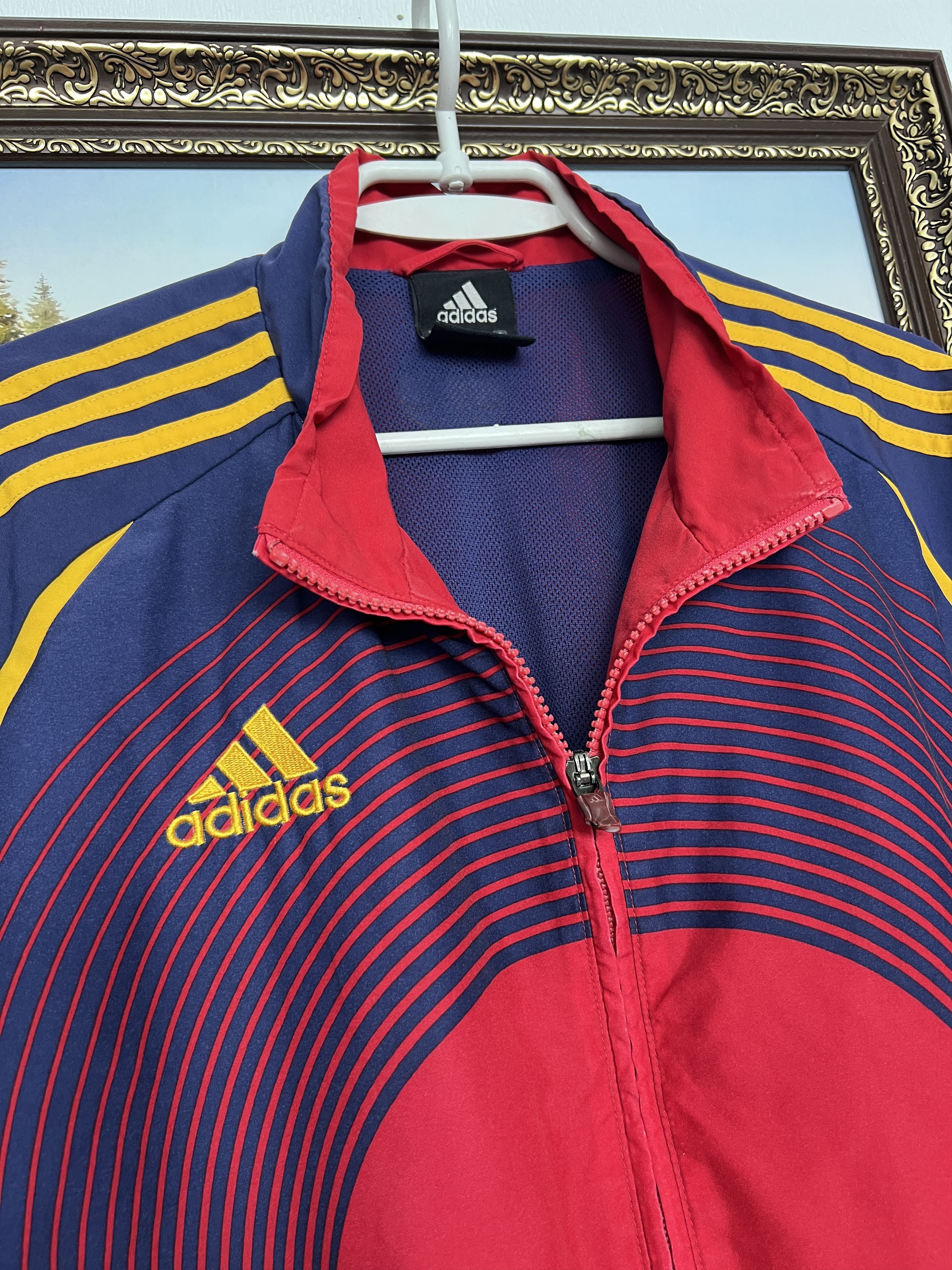 Adidas Vintage Romania Football Jacket Soccer Track Top Zip Size US M / EU 48-50 / 2 - 3 Thumbnail