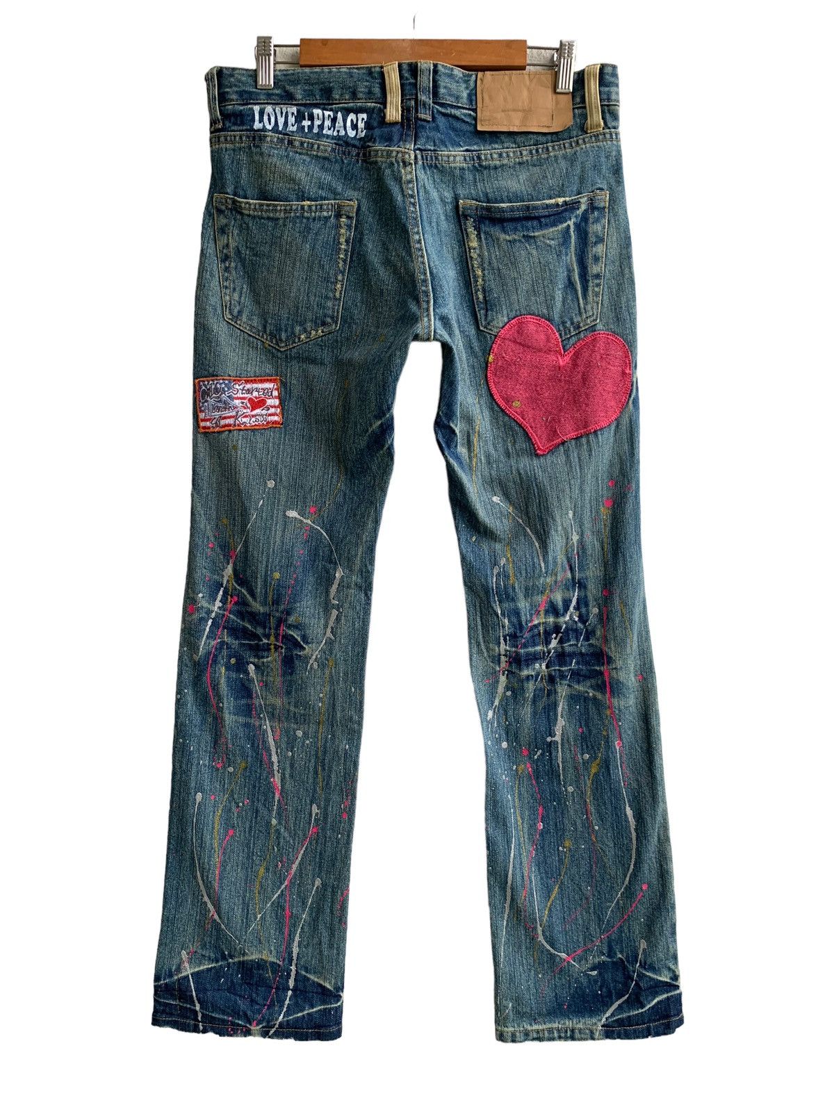 Japanese Brand Japanese Brand Distressed paint splatter jeans Size US 31 - 3 Thumbnail