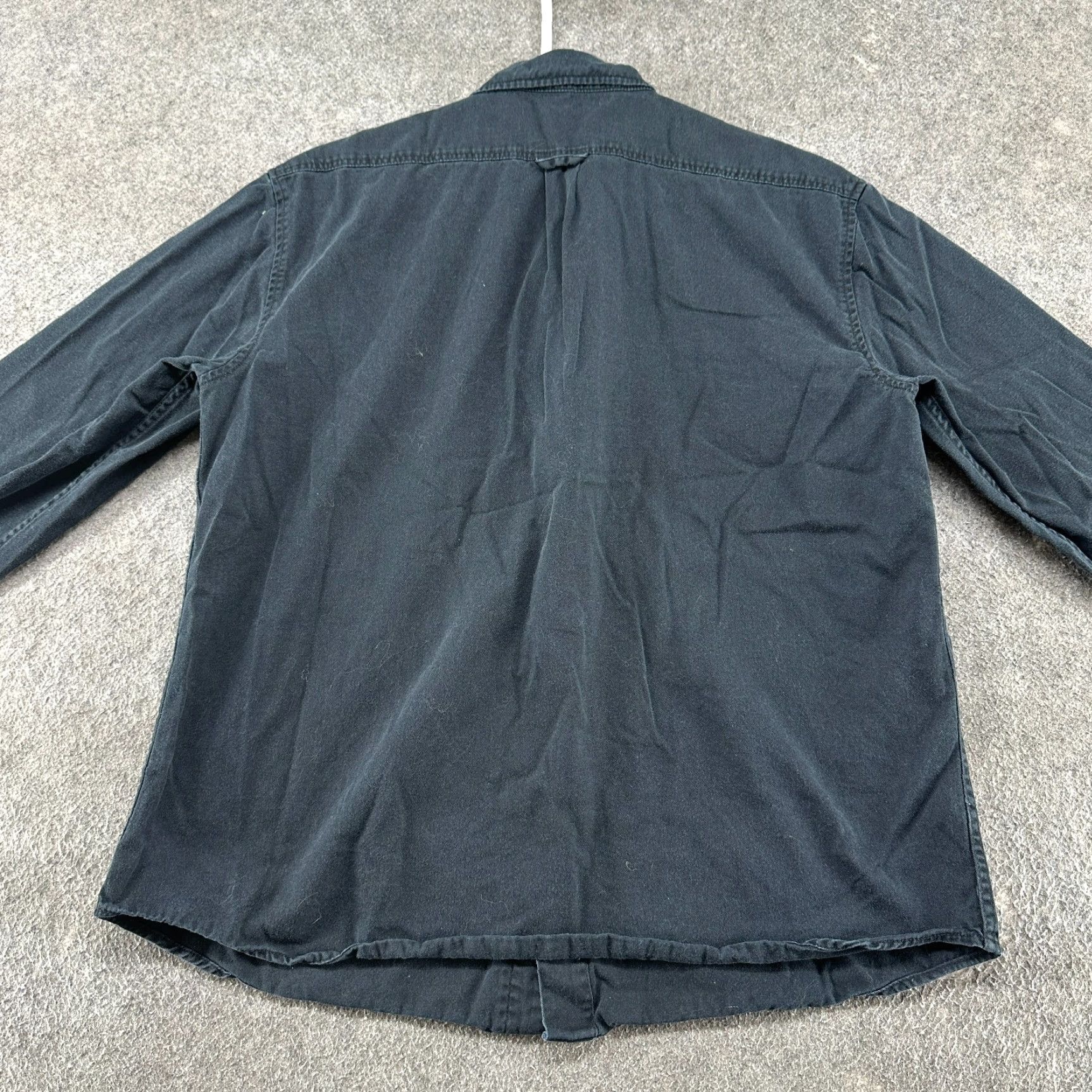 Vintage VINTAGE Hustler Shirt Mens L Black Long Sleeve Button-Down Cotton Hollywood Y2K 90s Logo Workwear Size US L / EU 52-54 / 3 - 6 Thumbnail