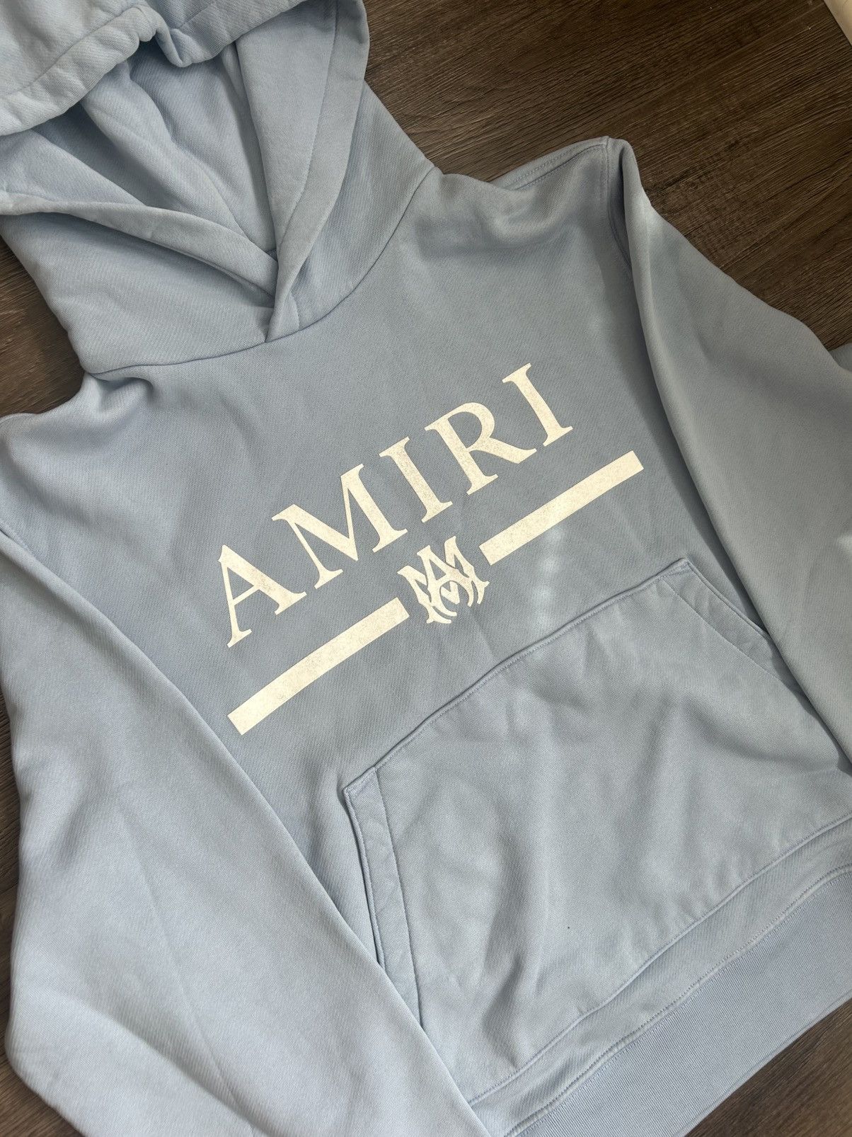 Amiri Amiri light blue hoodie tried on once Size US L / EU 52-54 / 3 - 2 Thumbnail