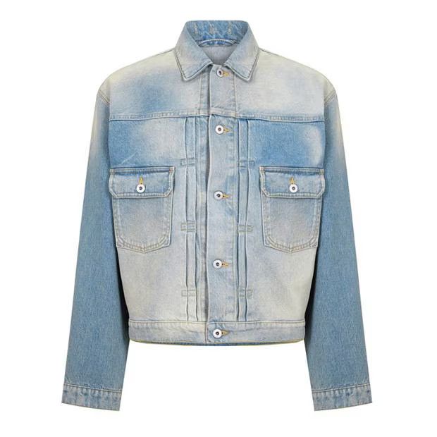 image of Kenzo O1G2R1Mq0424 Denim Jackets In Stonewash, Men's (Size Small)