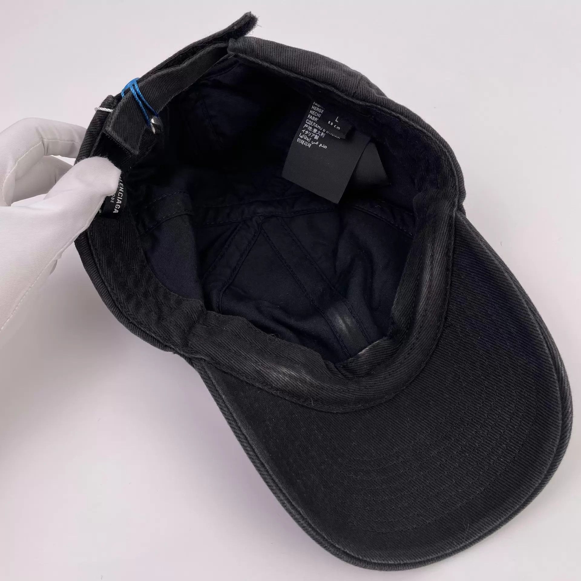 Balenciaga Balenciaga Black L Baseball Cap Size ONE SIZE - 4 Thumbnail