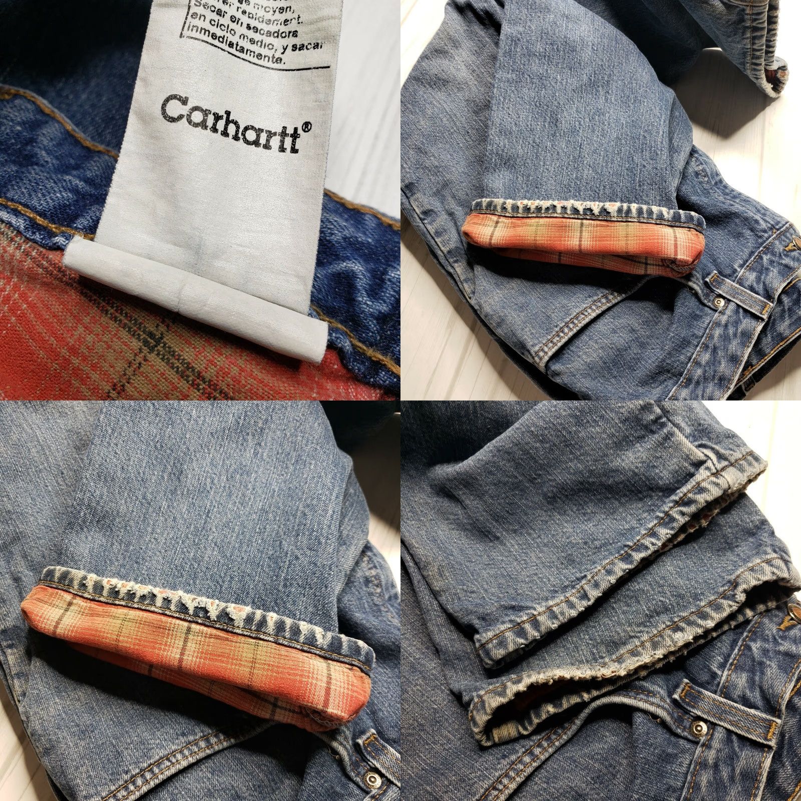 Carhartt Carhartt Jeans Flannel Lined 18/30 Work Pants Women Straight 32 Inseam Blue 100% Cotton Sp Size 40" / US 18 - 8 Thumbnail