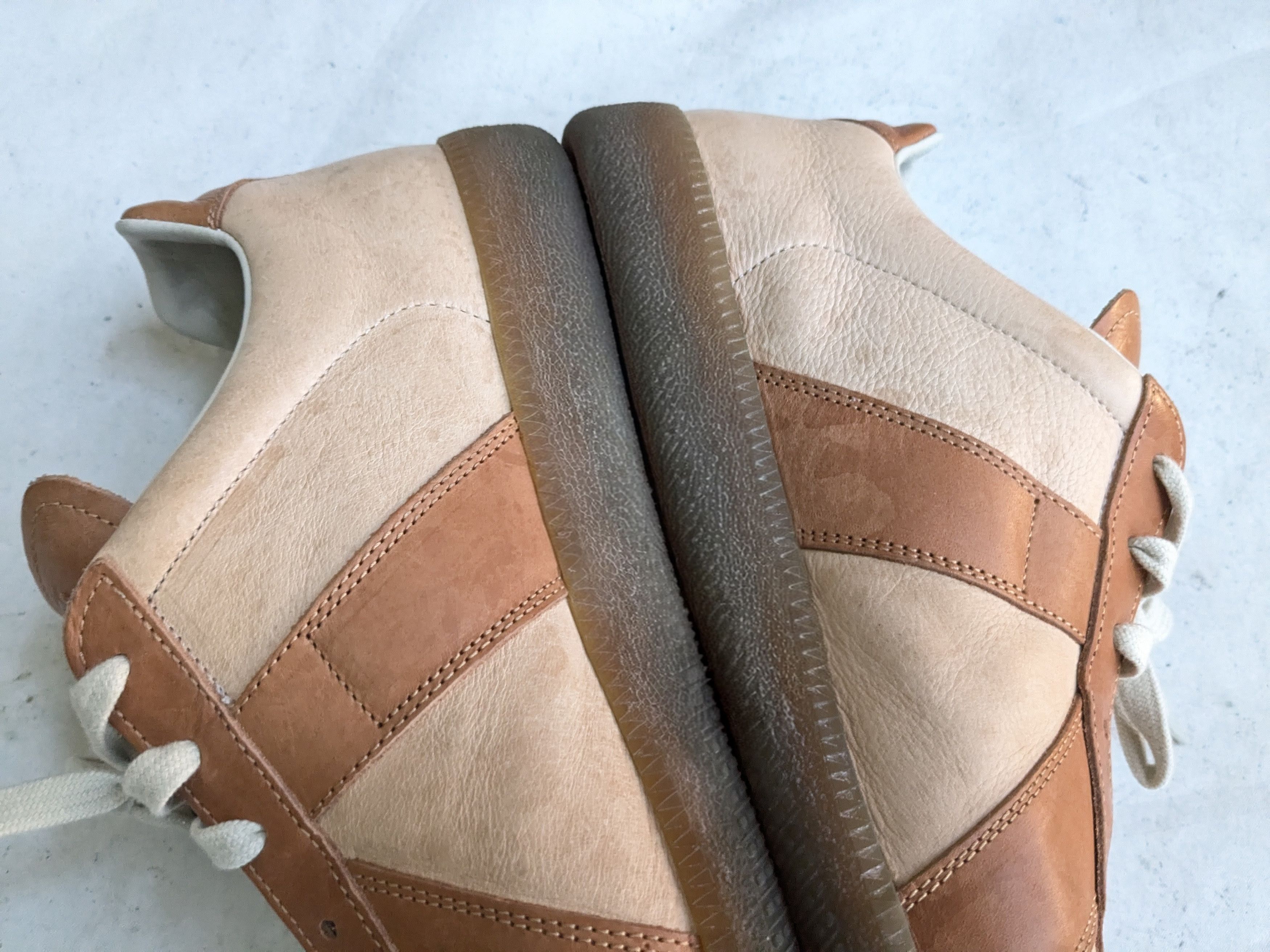 Maison Margiela Maison Margiela Gat Replica Brown 11 44 Leather Low Tops Size US 11 / EU 44 - 6 Thumbnail