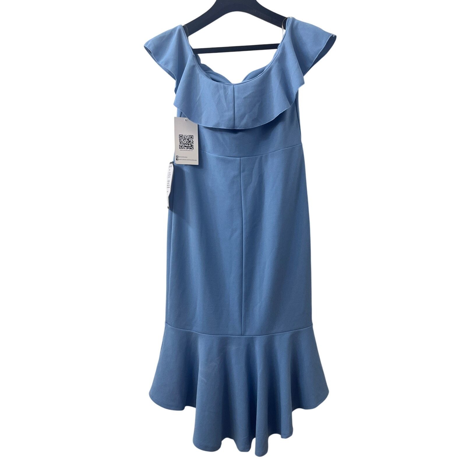Other Emerald Sundae Blue Ruffled Midi-Dress - Large Size L / US 10 / IT 46 - 3 Thumbnail