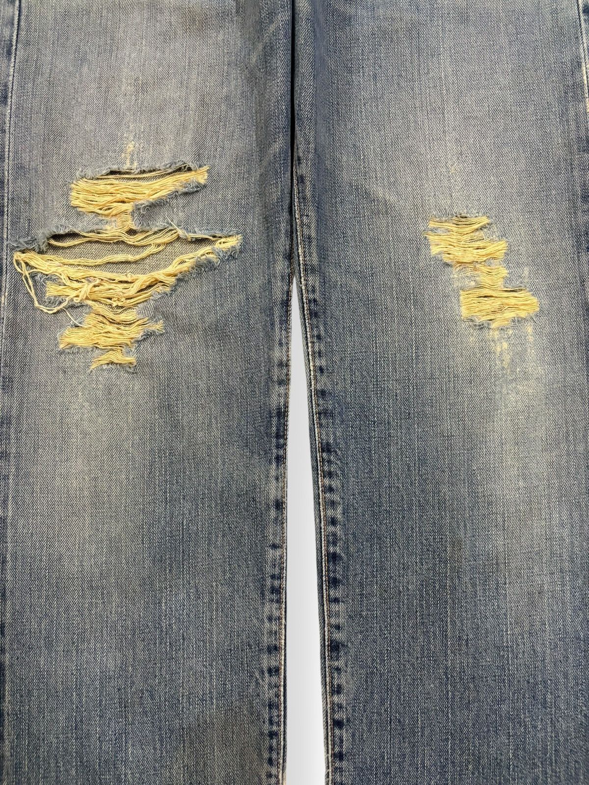 Edwin Vintage Edwin 505X Selvedge Mud Wash Loose Distressed Jeans Size US 31 - 7 Thumbnail