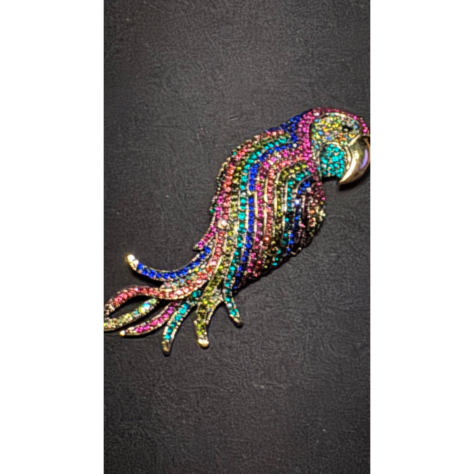 Other Large Rhinestone Parrot Brooch Size ONE SIZE - 1 Thumbnail
