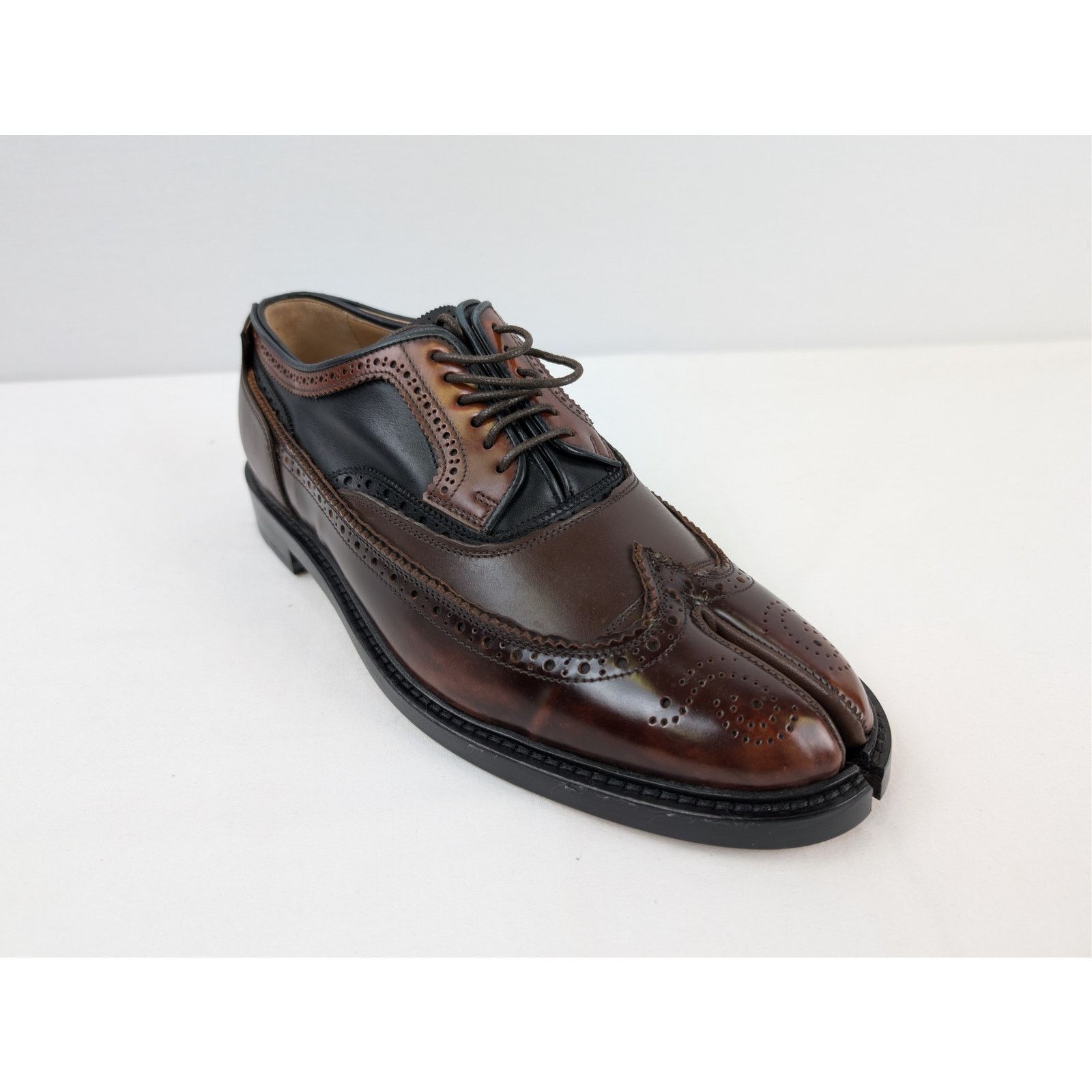 Maison Margiela o1rshd1 Tabi Leather Shoes Boots in Dark Brown Size US 12 / EU 45 - 3 Thumbnail