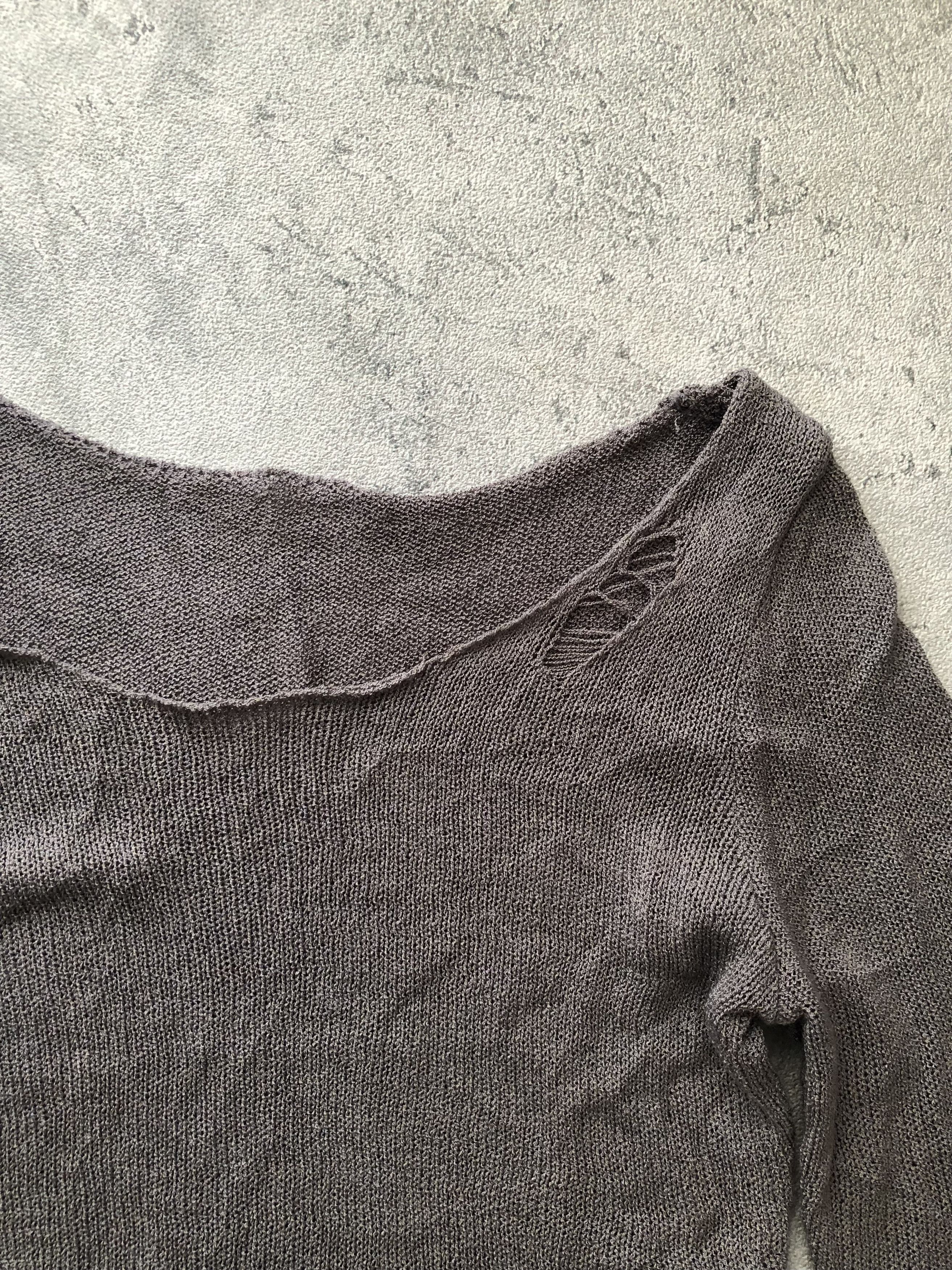 If Six Was Nine × Japanese Brand × Le Grande Bleu (L.G.B.) RARE Distressed Blank Dress Longsleeve Trashed Style Size S / US 4 / IT 40 - 4 Thumbnail
