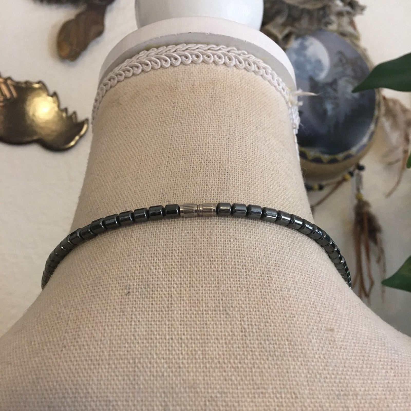 Vintage Vintage 80s hematite & rose quartz stone necklace Size ONE SIZE - 5 Thumbnail