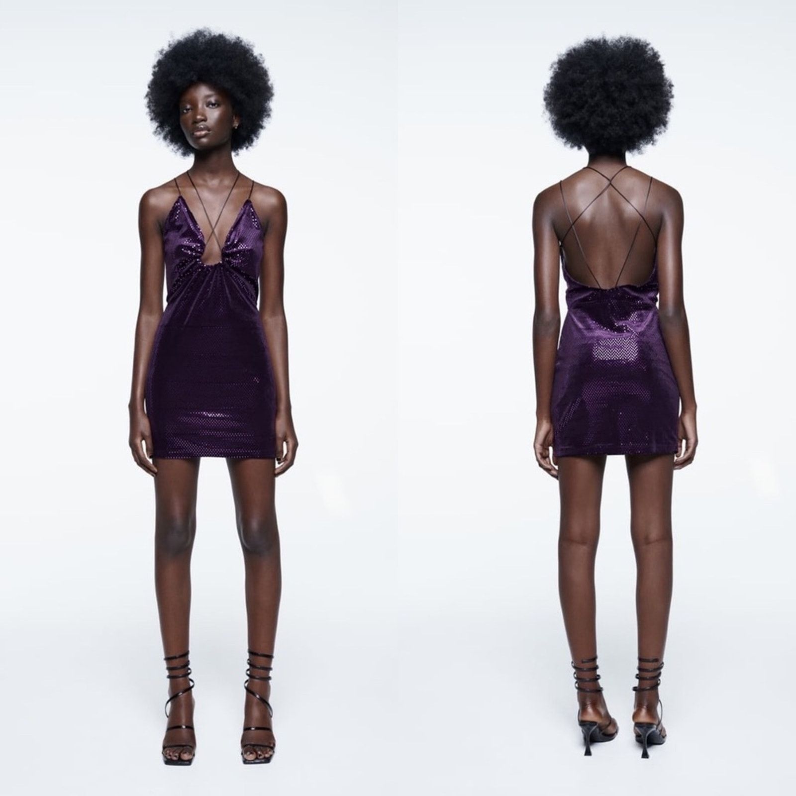 Zara ZARA RING DETAIL SHINY DRESS Size S / US 4 / IT 40 - 5 Thumbnail