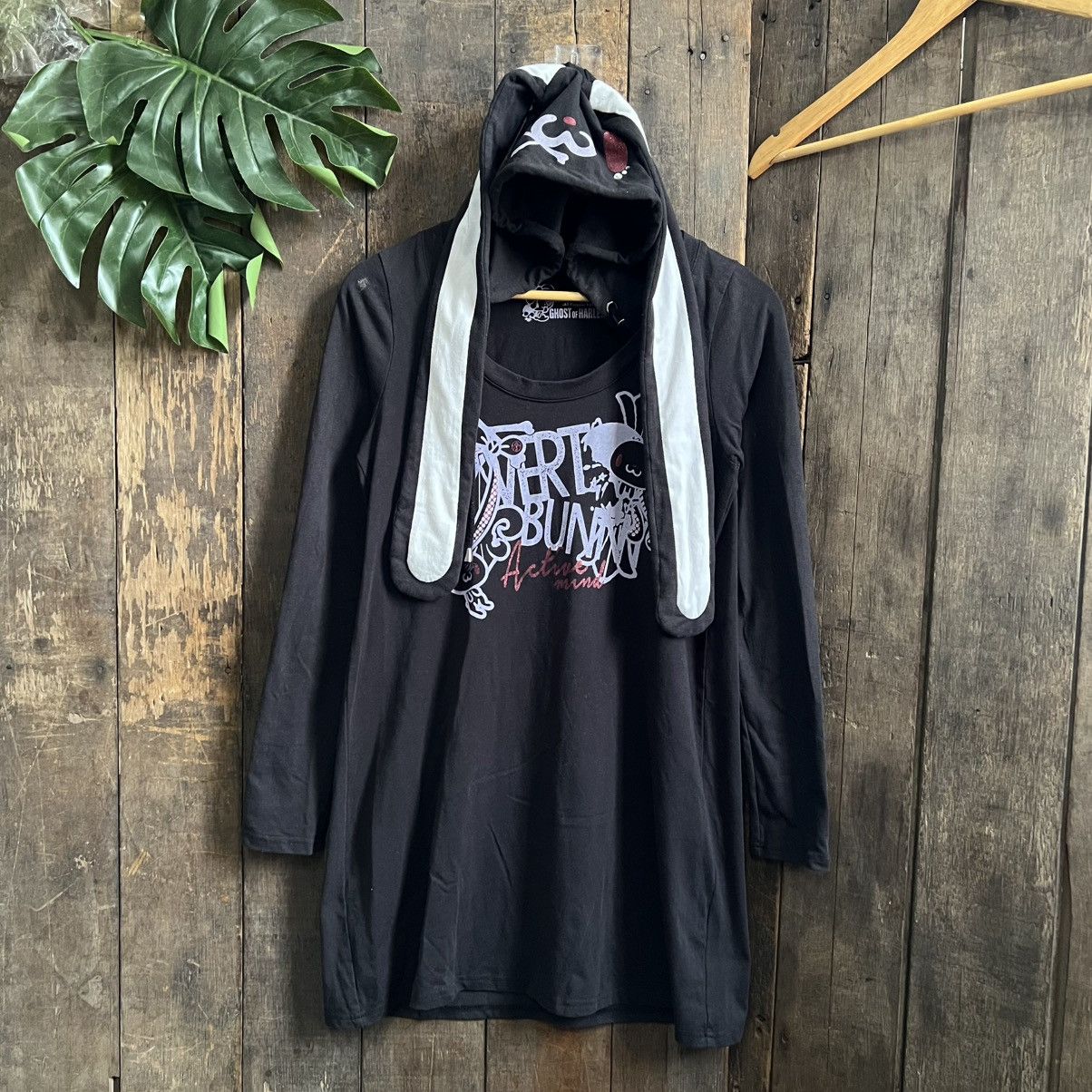 Japanese Brand Ghost Of Harlem Han O-Usagi Punk Rabbit Hoodie Size S / US 4 / IT 40 - 1 Thumbnail