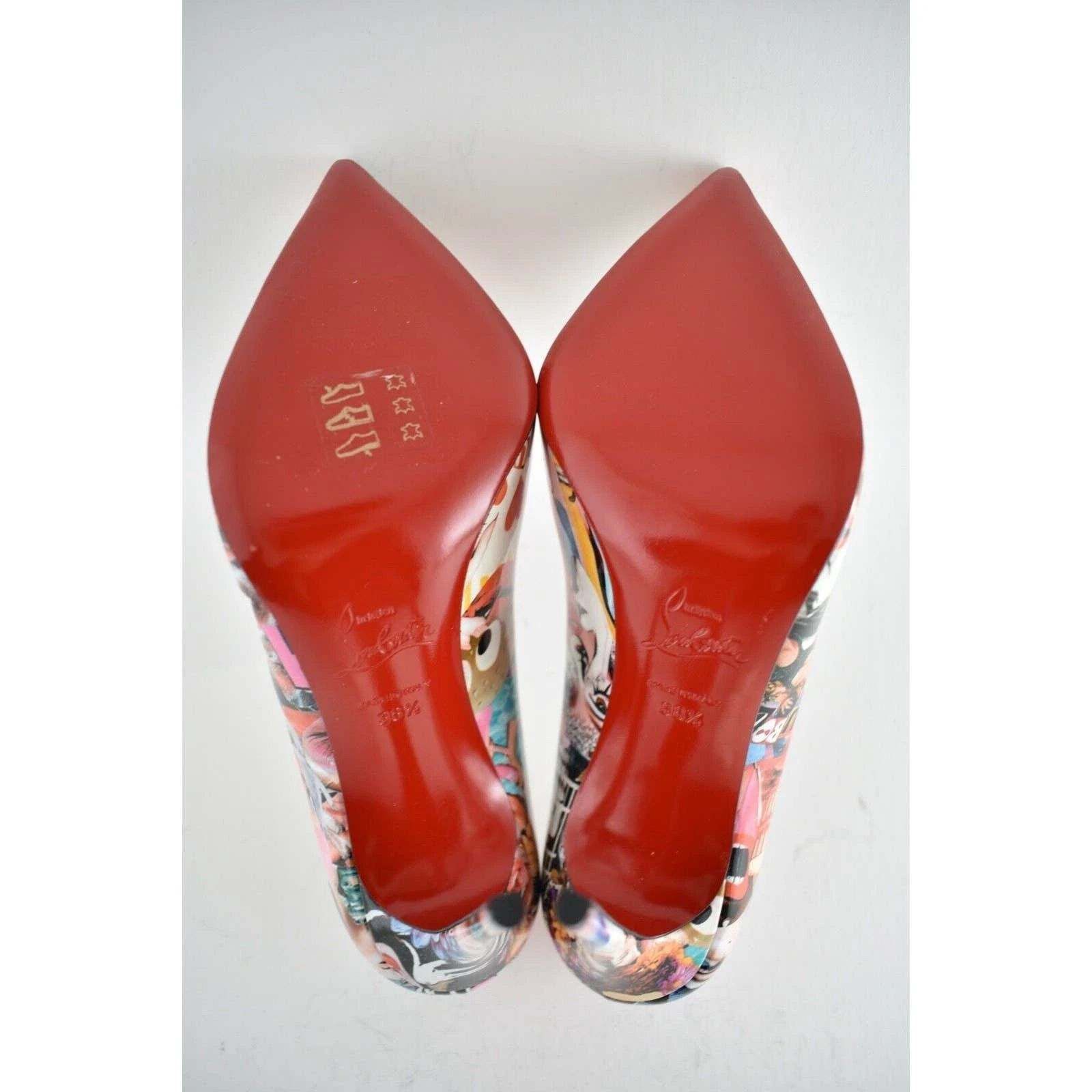 Christian Louboutin Christian Louboutin Hot Chick 100 Patent CH Xtian Black Size US 8.5 / IT 38.5 - 11 Thumbnail