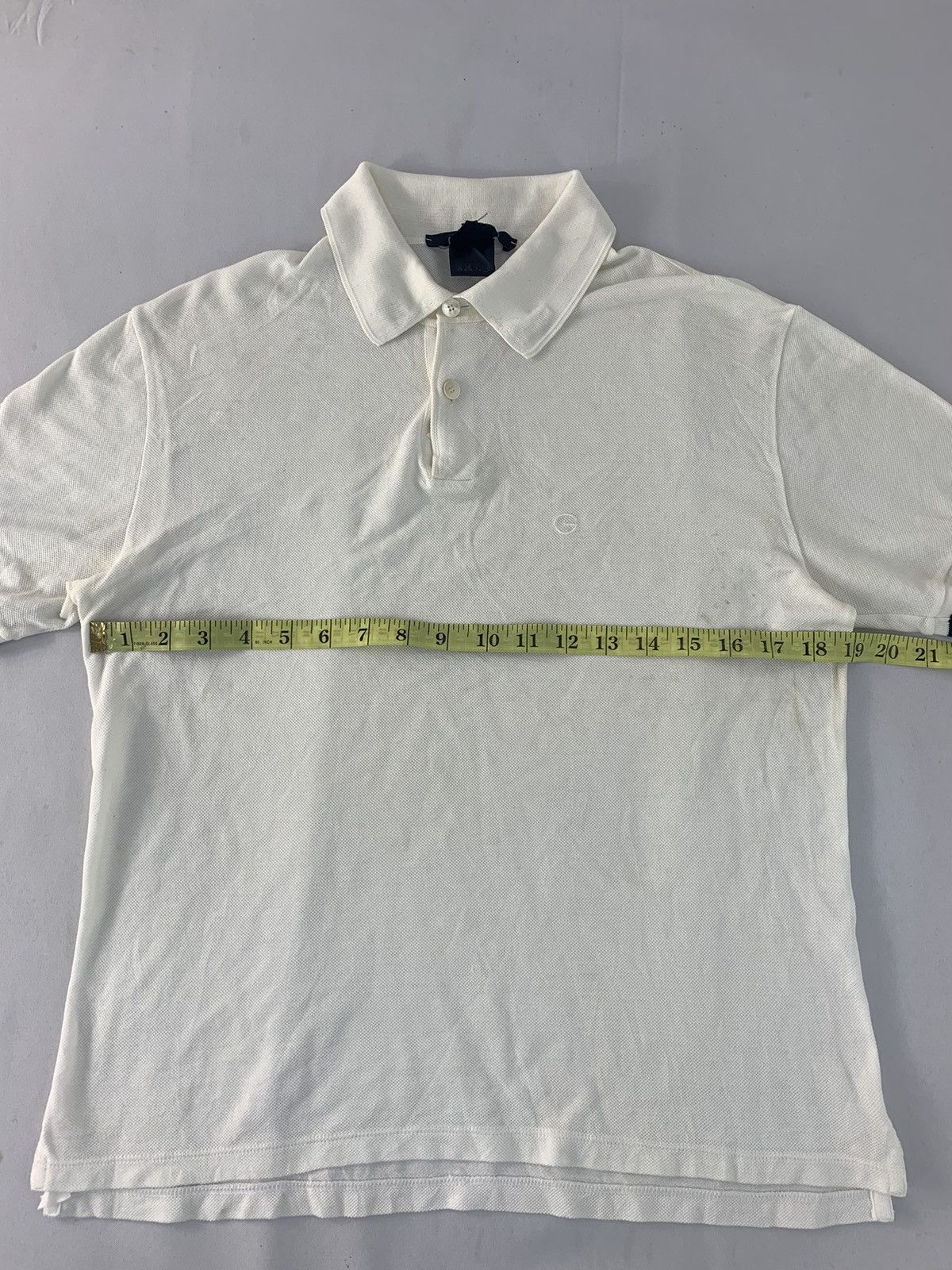 Gucci Hype Gucci White Polo Tee Embroidery G Logo Size US M / EU 48-50 / 2 - 7 Thumbnail