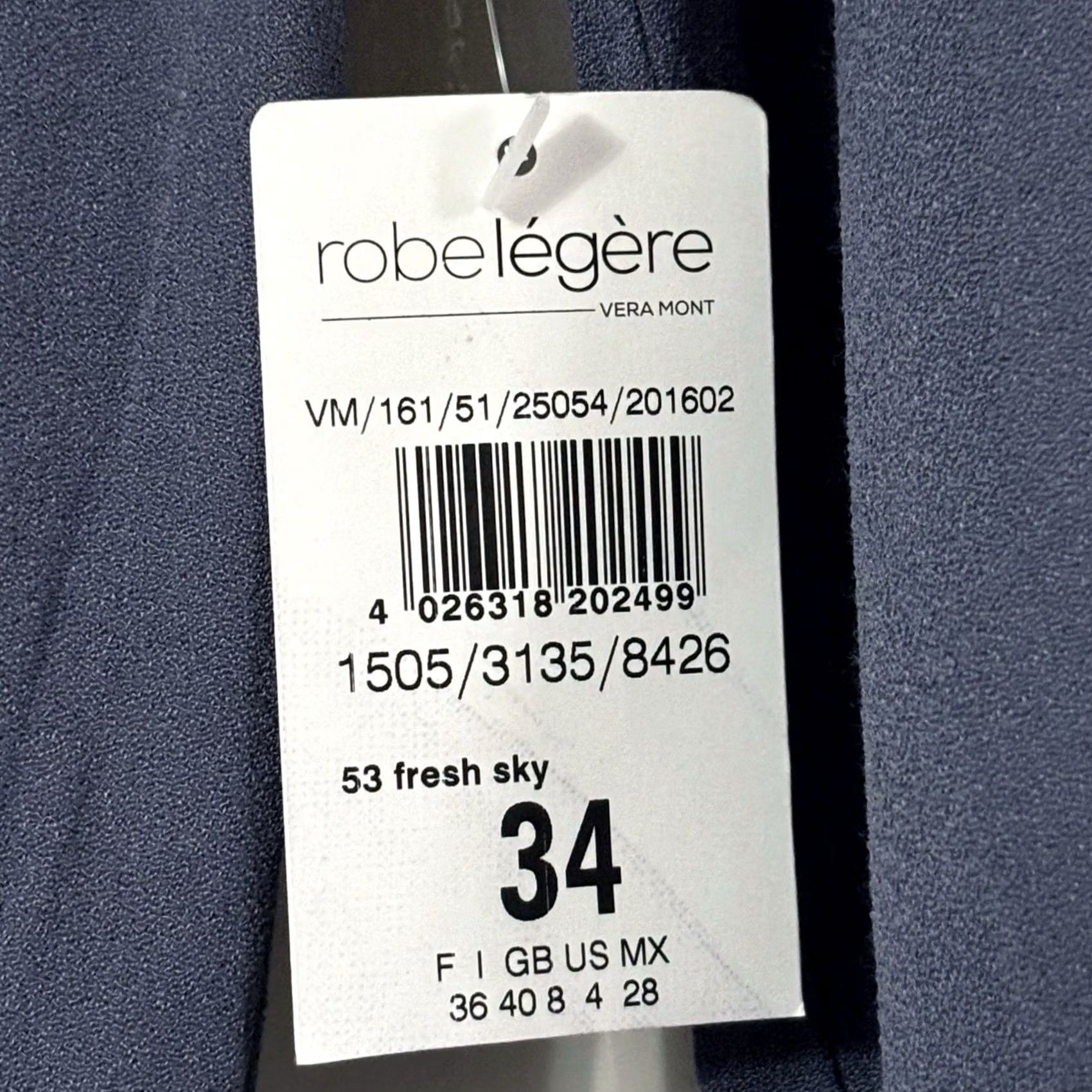 Vintage VINTAGE: No Robe Legere Dress UK 8 Fresh Sky Blue L/S Vera Mont Women’s New With Tags Dress Women UK 8 Spring Summer Autumn Winter"} Size M / US 6-8 / IT 42-44 - 4 Thumbnail