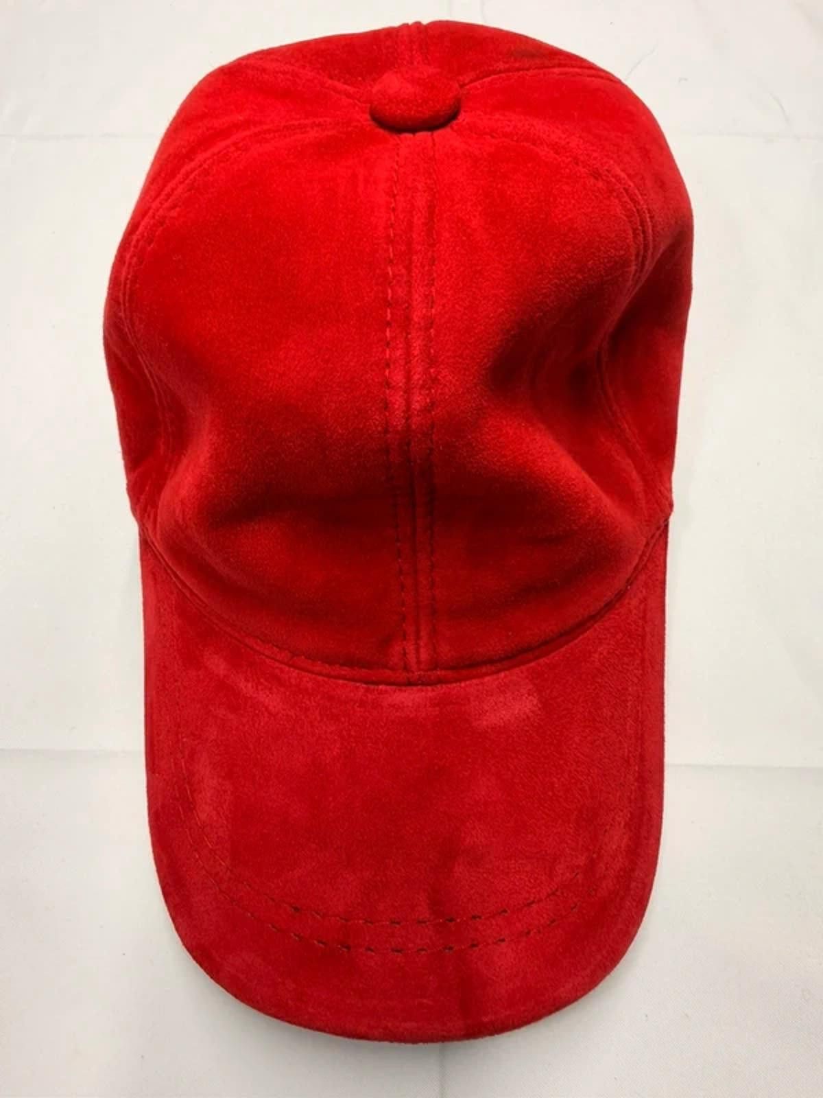 Other NEW Red Suede Baseball Cap - Premium Hat #034 Size ONE SIZE - 2 Thumbnail