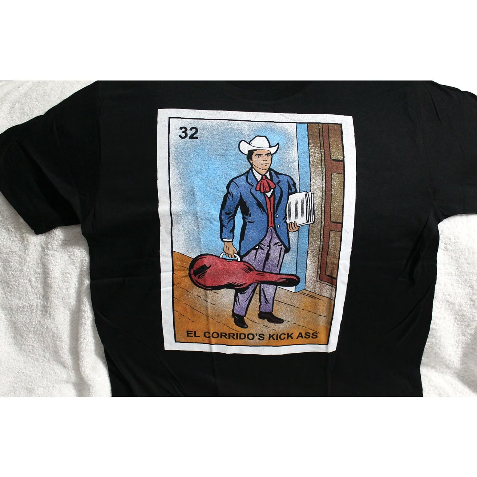Vintage ALSTYLE EL CORRIDO'S KICK ASS T-SHIRT LOTERIA MEXICAN MEXICO CHICANO T-SHIRT 32 LOTTERY NUMBER BLACK SHORT SLEEVE GRAPHIC TEE MEN XL Size US XL / EU 56 / 4 - 2 Thumbnail
