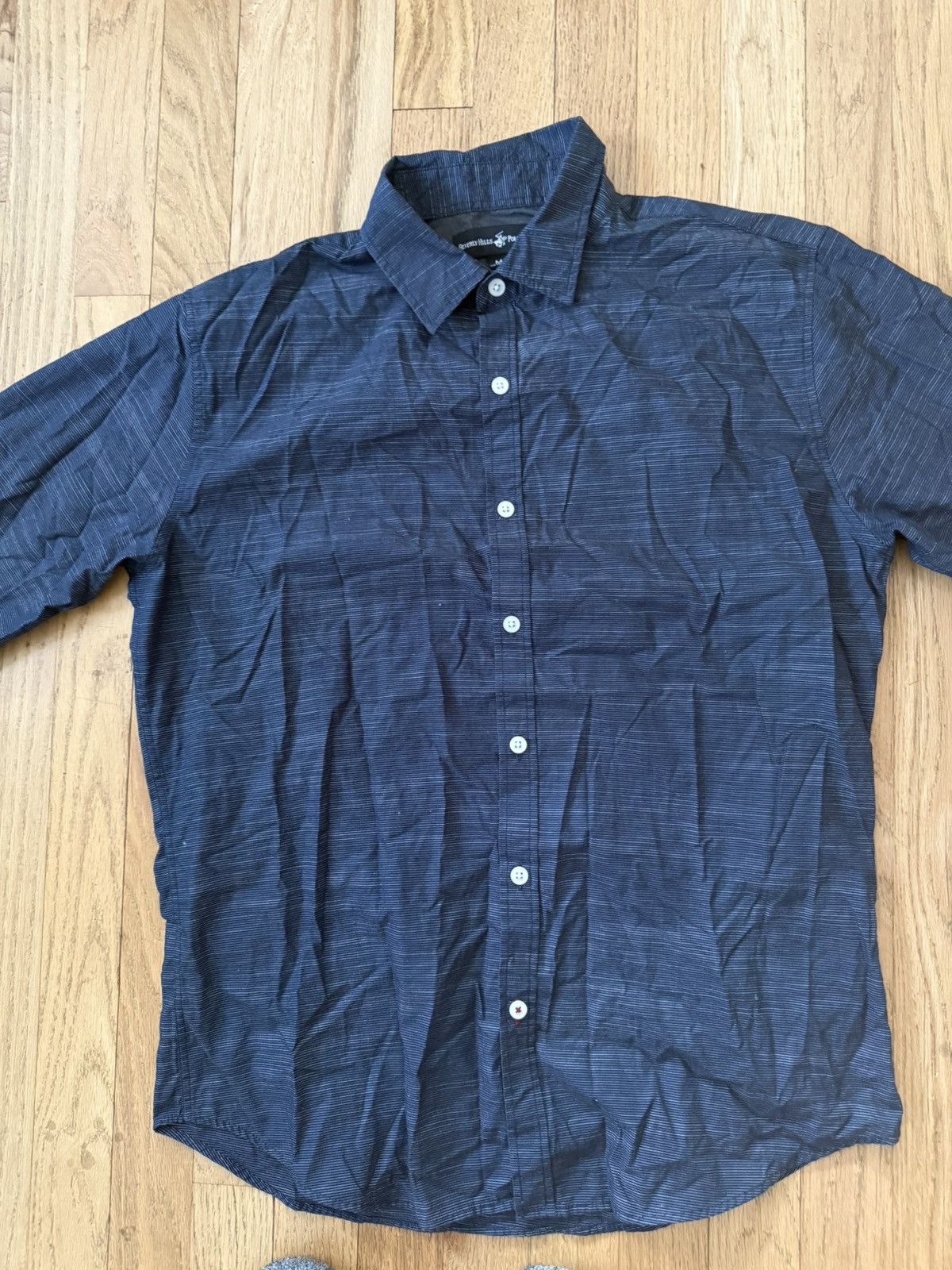 Beverly Hills Polo Club Flannel T-Shirt Navy Blue Dress Up Size US M / EU 48-50 / 2 - 4 Thumbnail