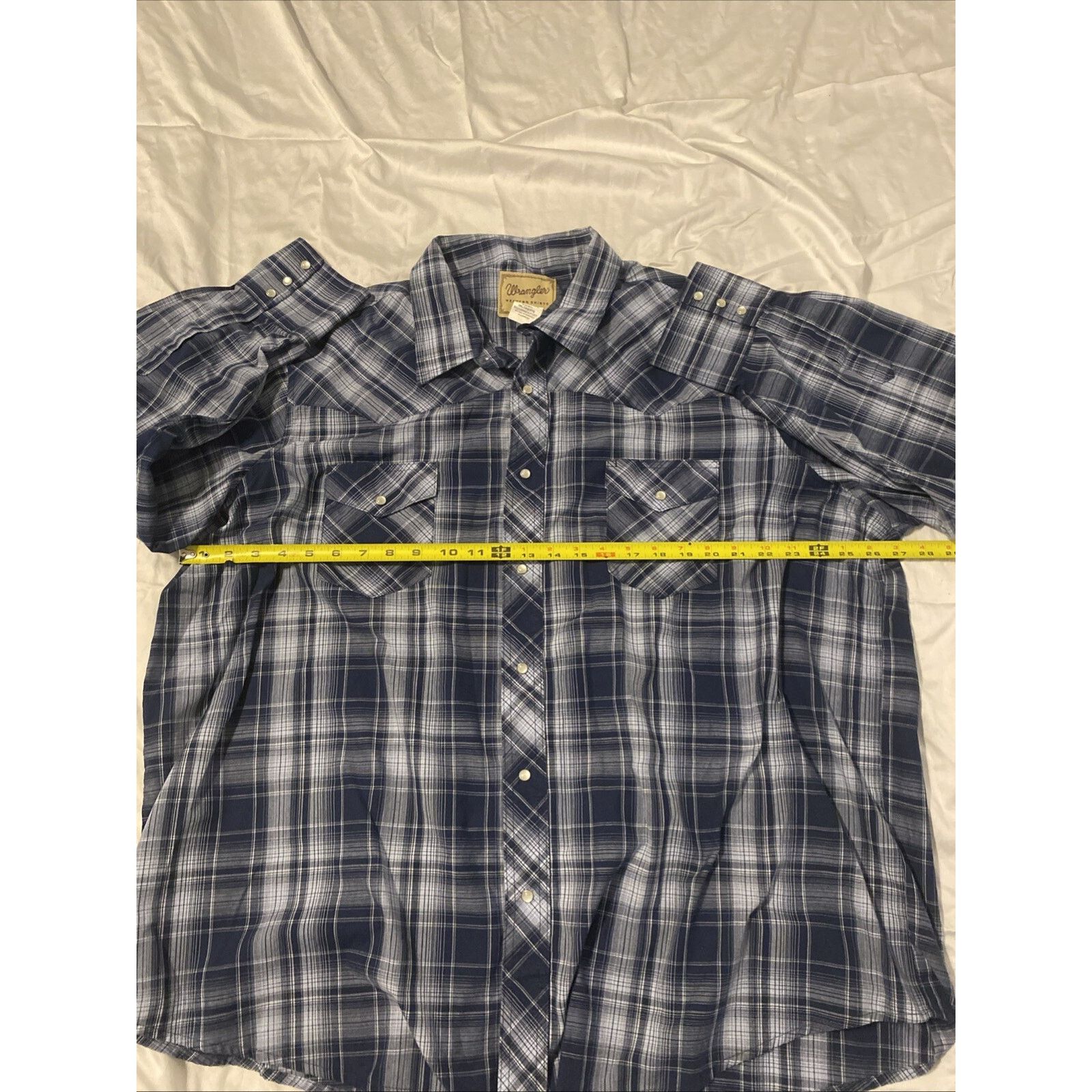Wrangler Wrangler Western Shirt Men 3X Blue Plaid Pearl Snap plaid Size US XXL / EU 58 / 5 - 4 Thumbnail