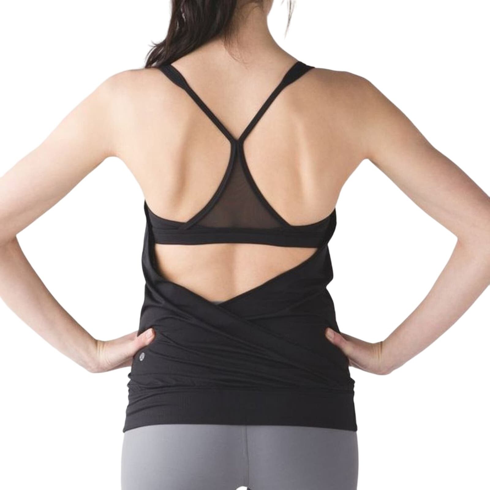 Lululemon LULULEMON W Minimalist Tank Black with Built In Bra Sz 10 Size L / US 10 / IT 46 - 1 Thumbnail