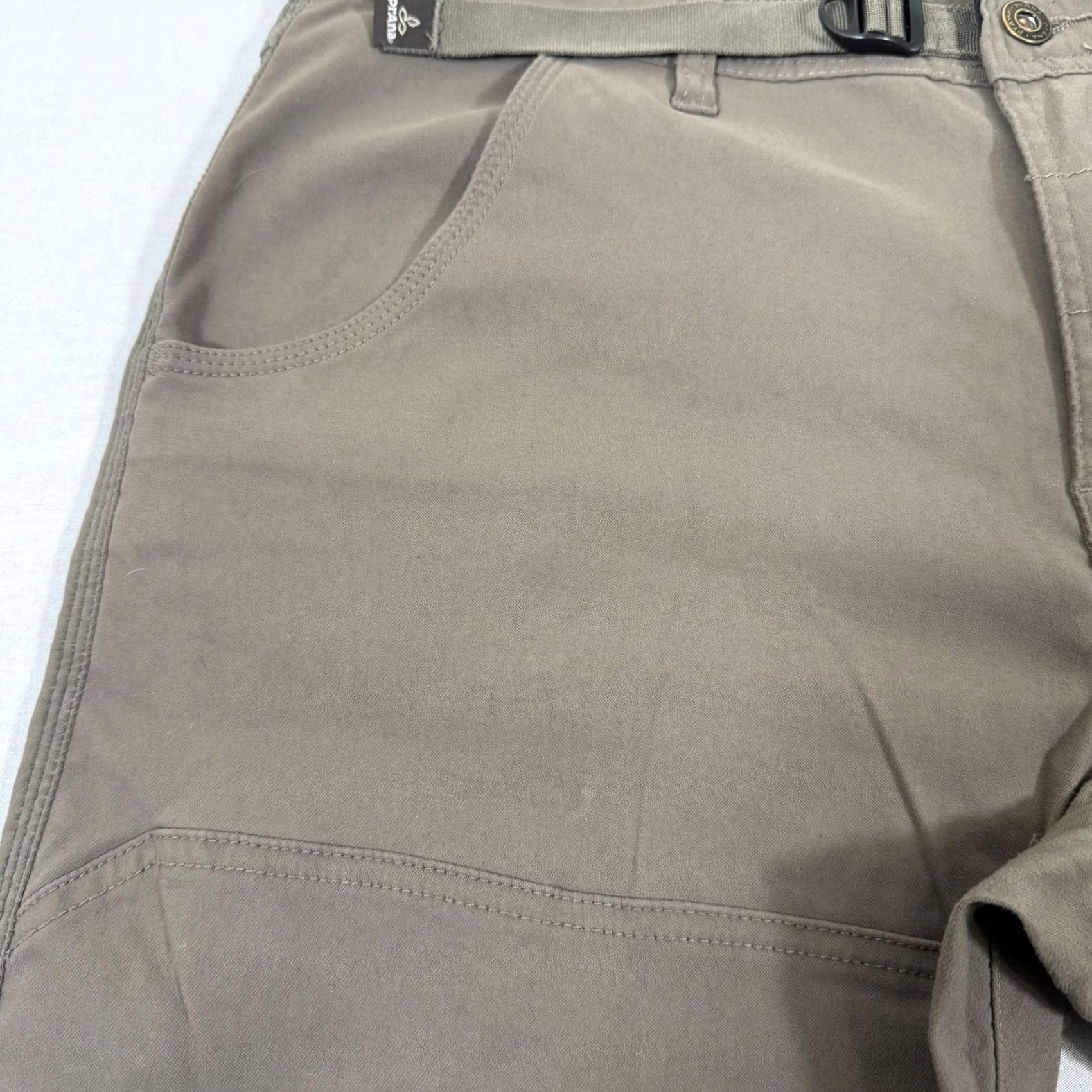 Prana prAna Pants Mens 34x30 Brown Stretch Zion Belted Cargo Lightweight Nylon Hike Size US 34 / EU 50 - 4 Thumbnail