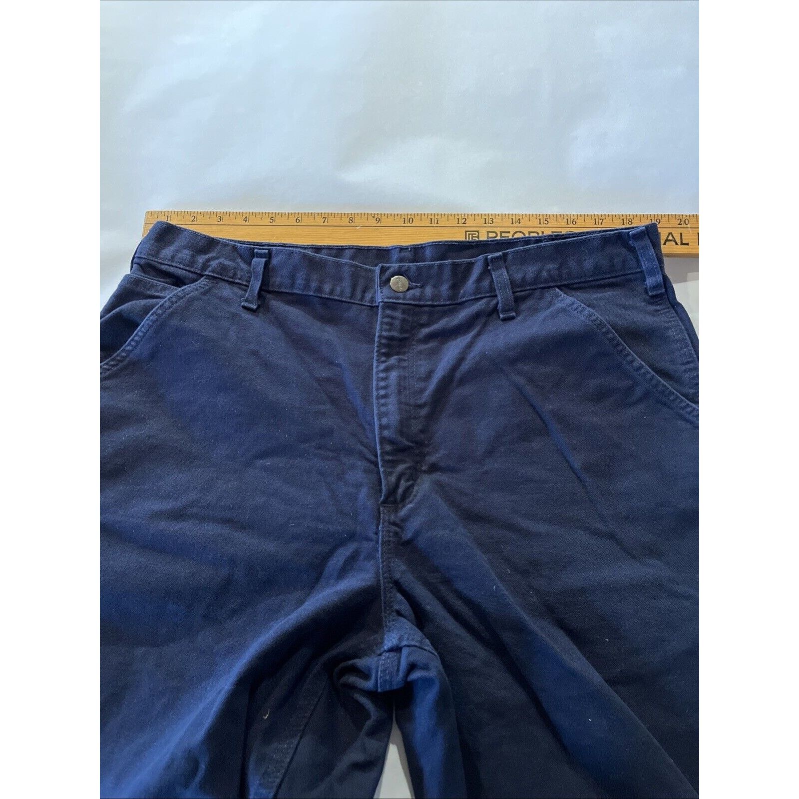 Carhartt Carhartt Men’s 38x32 Duck Canvas Carpenter Pants Work Navy Size US 38 / EU 54 - 4 Thumbnail