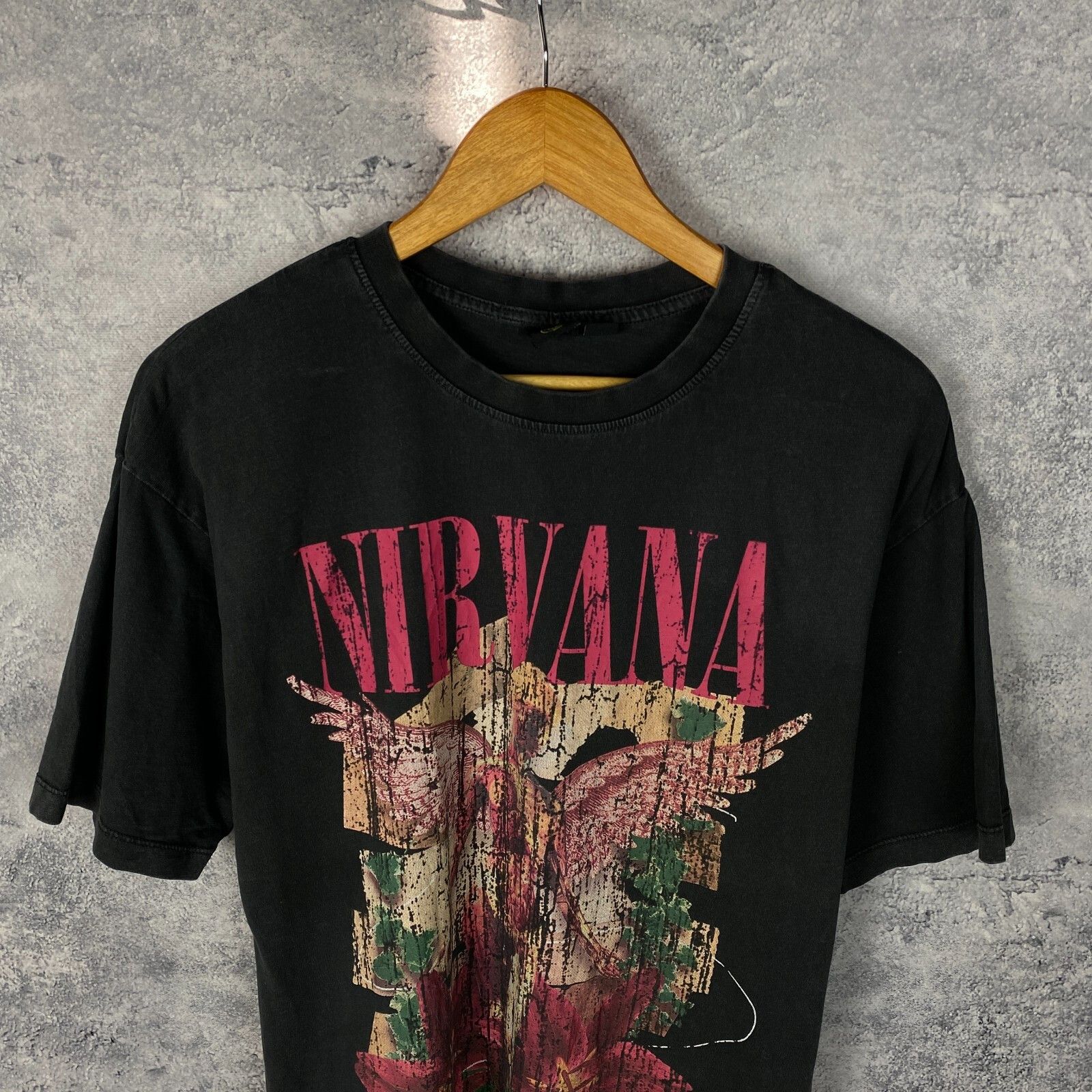 Nirvana Nirvana Tee Men's Size 2XS Gray Short Sleeve ` Size US XXS / EU 40 - 2 Thumbnail
