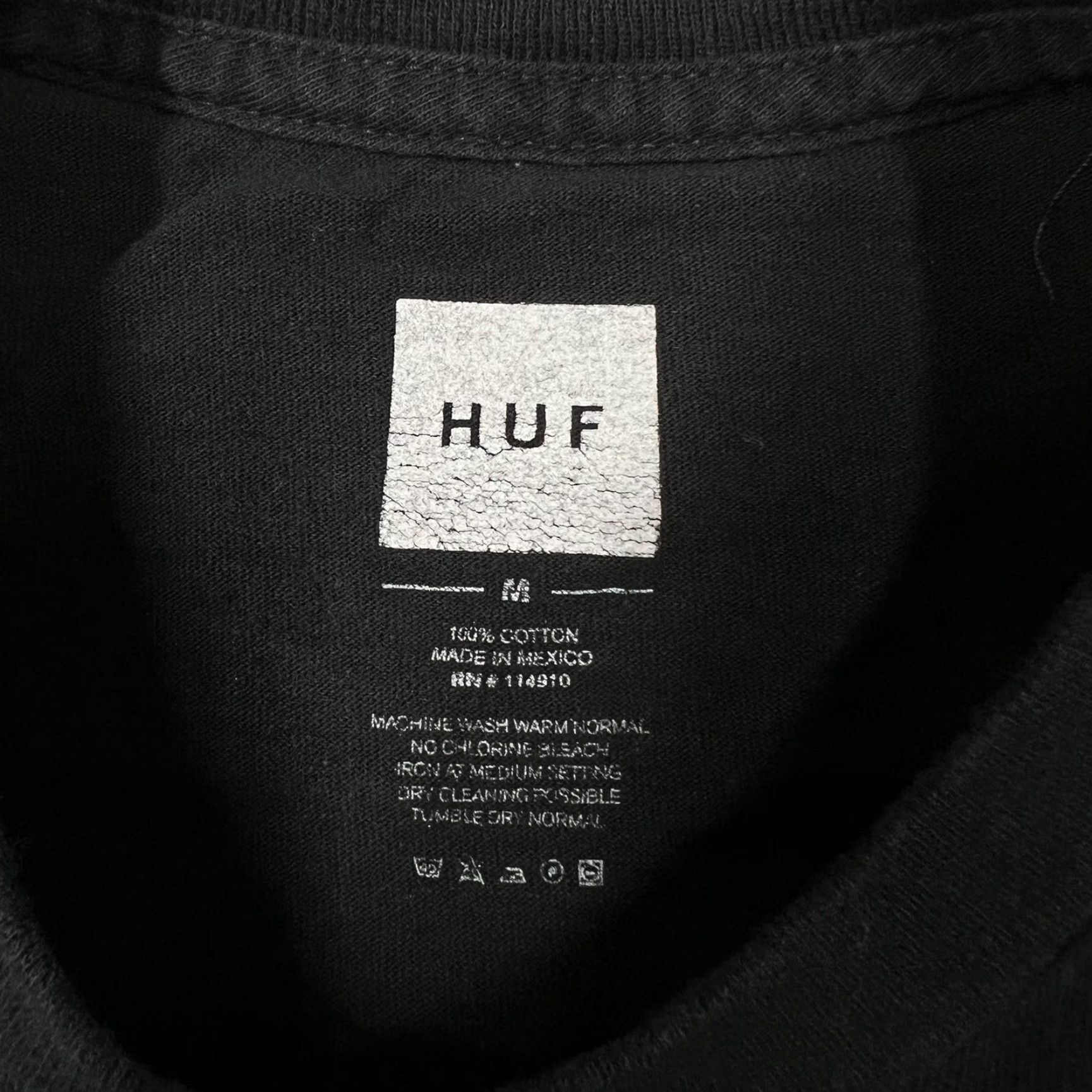 Huf HUF T-Shirt Mens Medium Black Last Resort Motel Graphic Tee Neon Print EUC Short Sleeve Crew Neck Logo Vintage No 0 Size US M / EU 48-50 / 2 - 7 Thumbnail