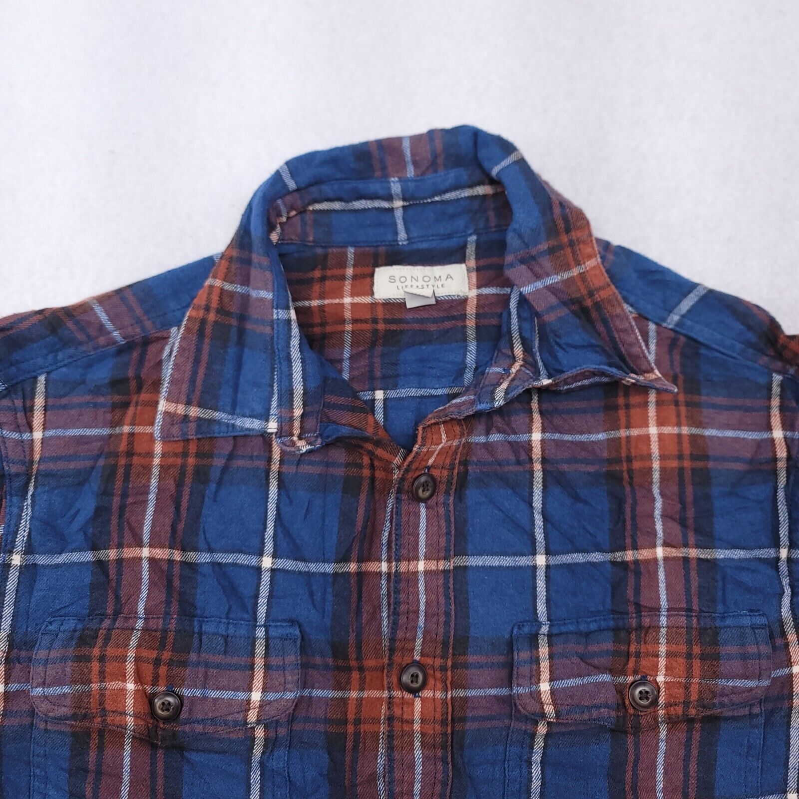 Sonoma Sonoma Tartan Flannel Button Up Shirt Mens Size Small S Blue Size US S / EU 44-46 / 1 - 1 Thumbnail