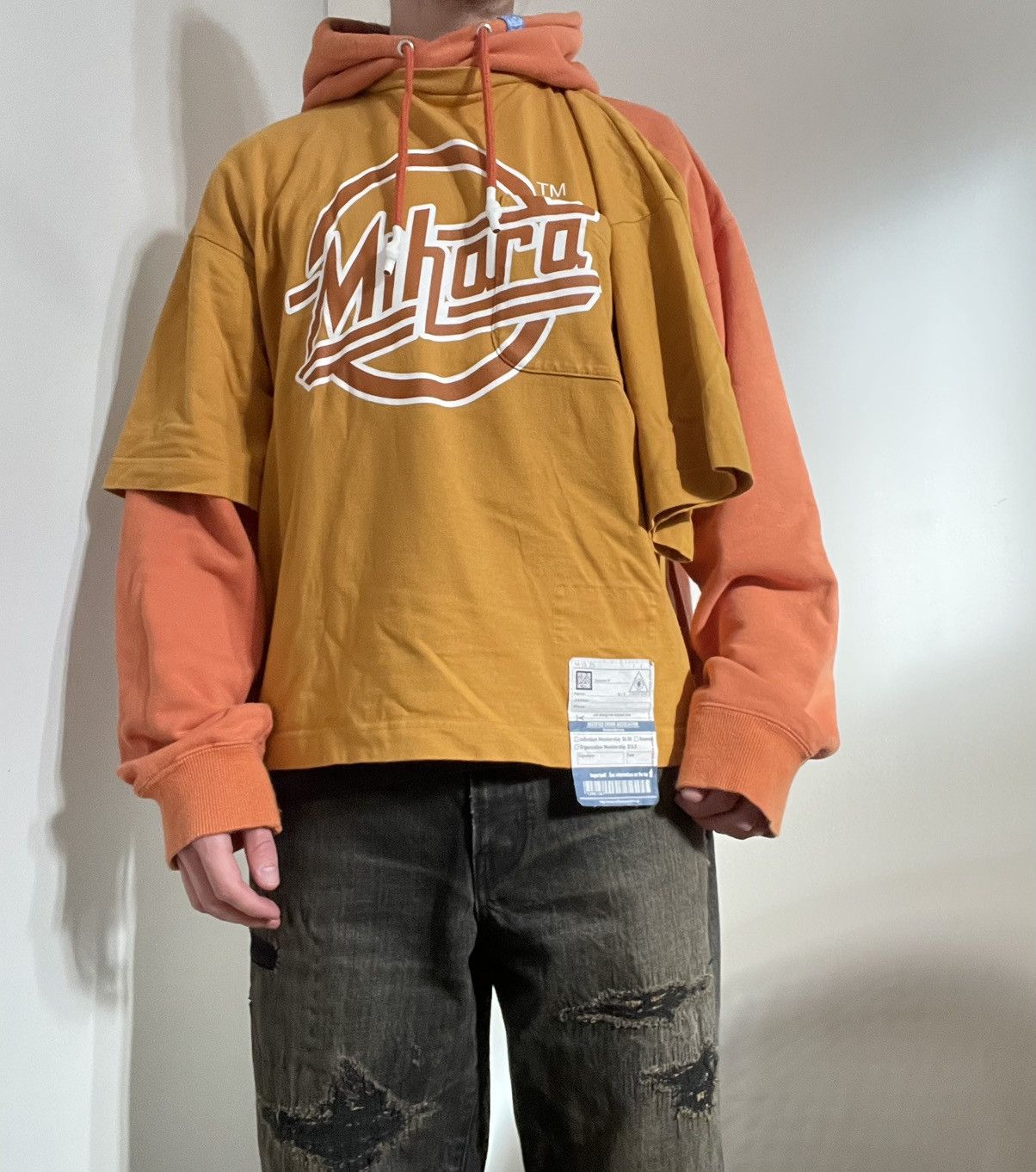 Maison MIHARA YASUHIRO Asymetric hoodie MMY SS2020 justified error Size US S / EU 44-46 / 1 - 1 Thumbnail