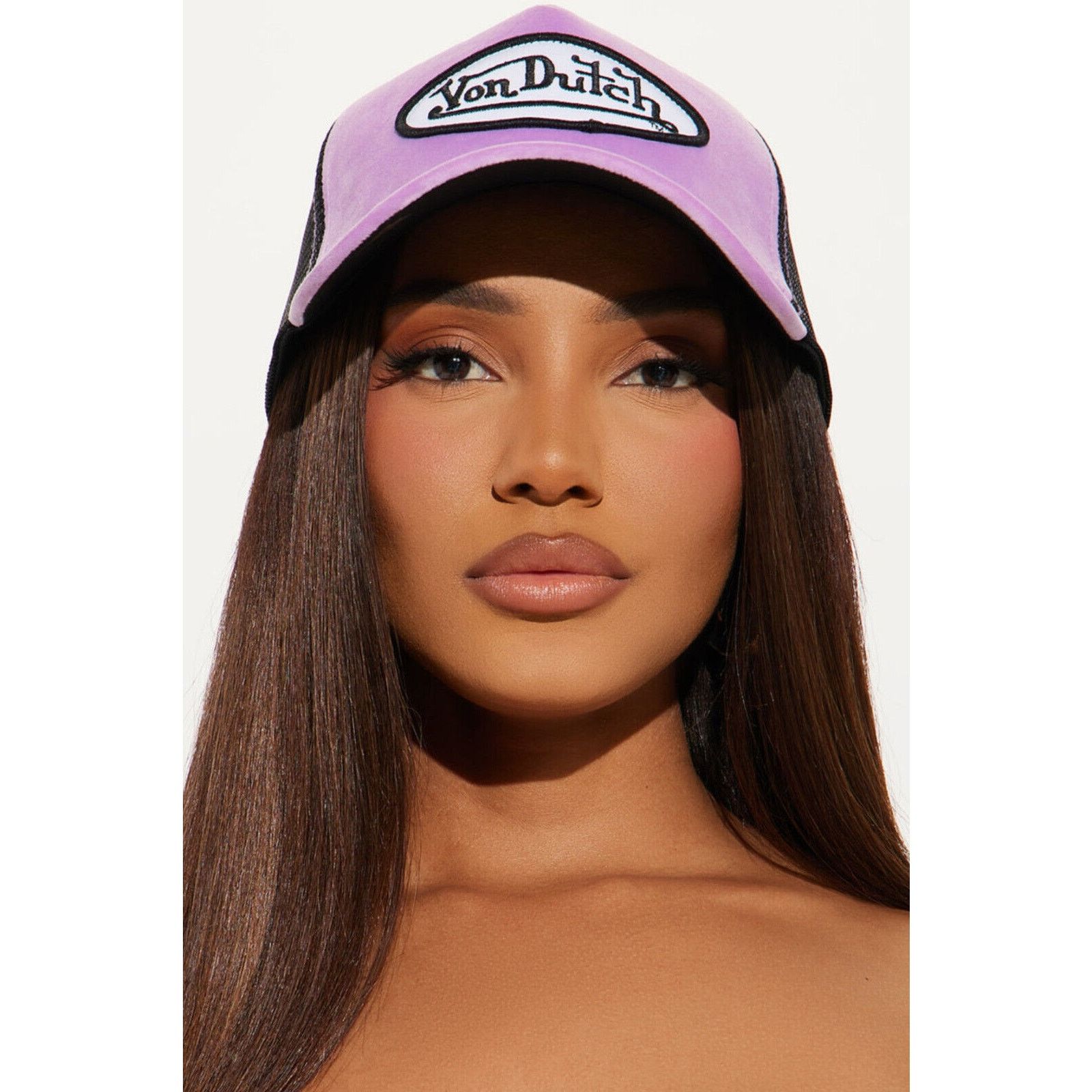 Von Dutch Von Dutch Trucker Hat Light Purple Velvet Snapback Cap Size ONE SIZE - 2 Thumbnail