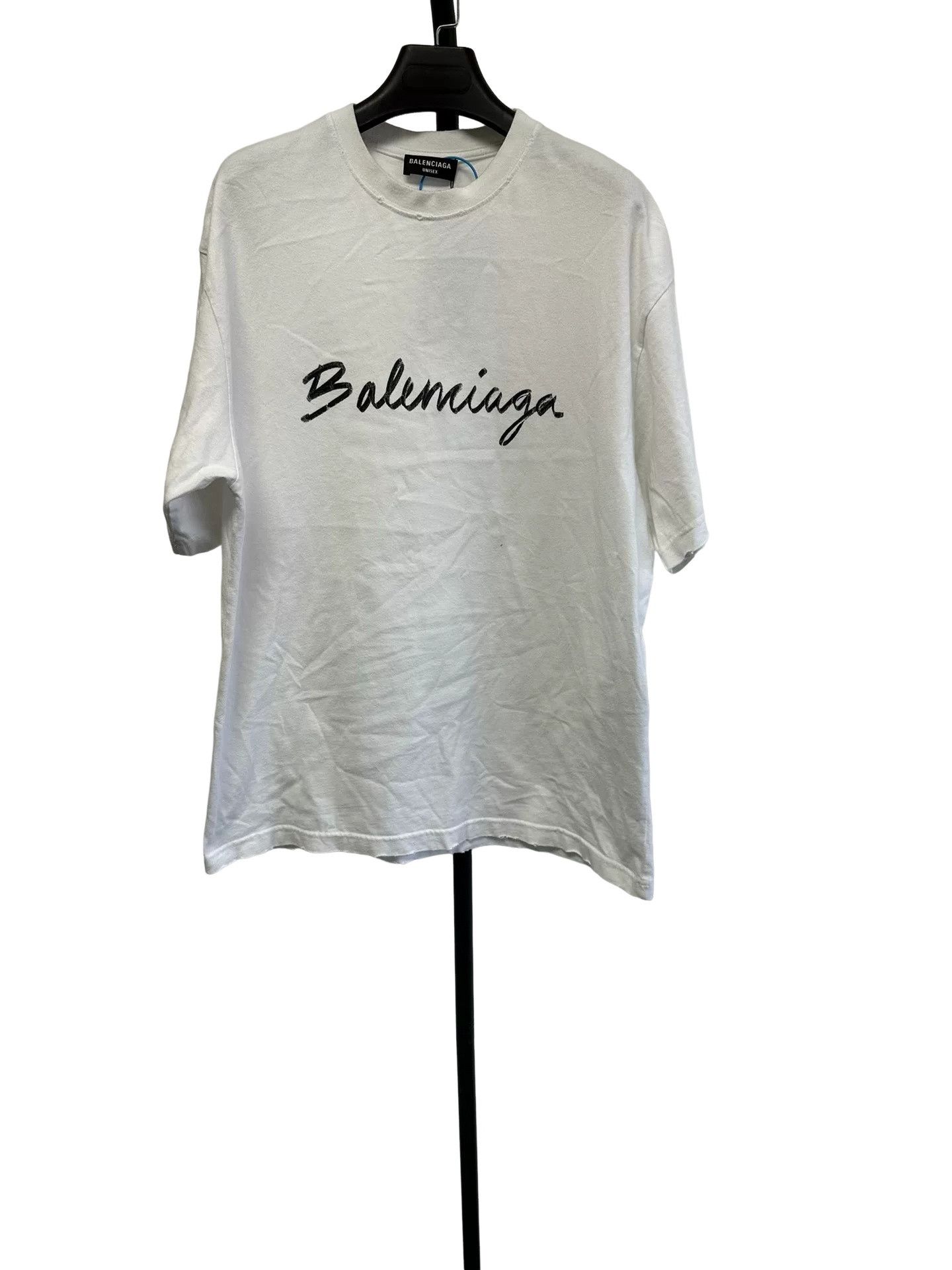 Balenciaga Balenciaga Handwritten Logo T-Shirt XS Size US XS / EU 42 / 0 - 1 Thumbnail
