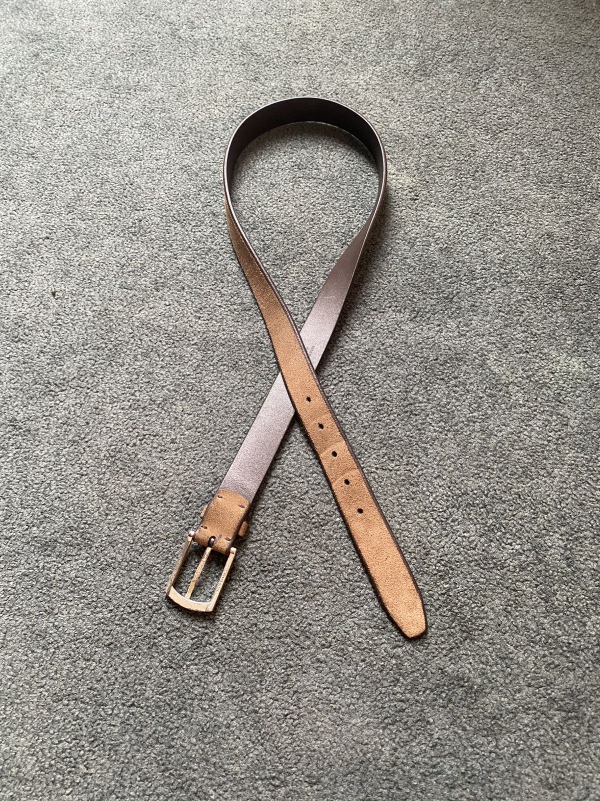 Designer × Ermenegildo Zegna ERMENEGILDO ZEGNA LEATHER BELT Size 38 - 6 Thumbnail