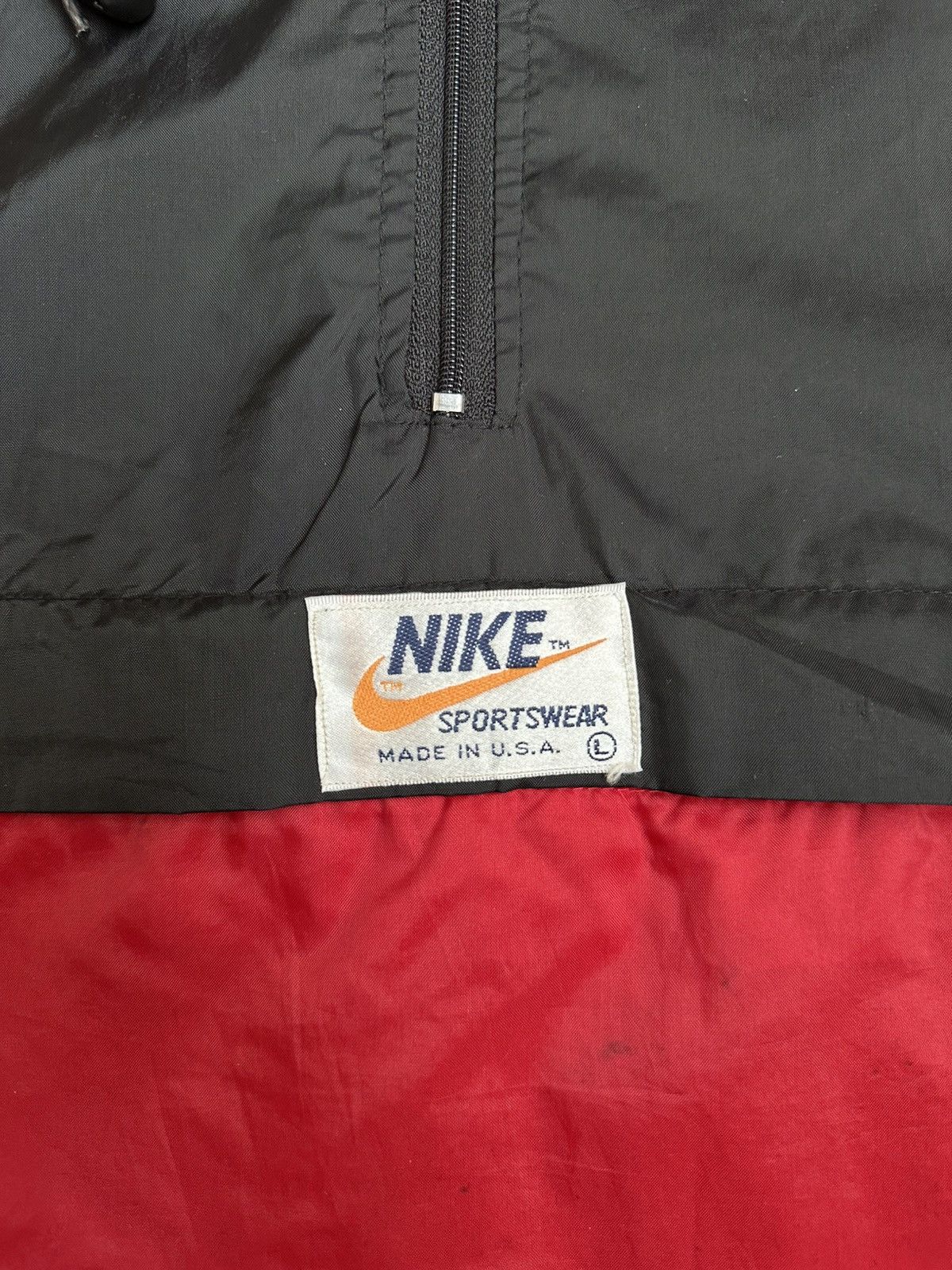 Nike Vintage 70s Nike 1/4 Zip Windbreaker jacket Made in USA Size US L / EU 52-54 / 3 - 3 Thumbnail