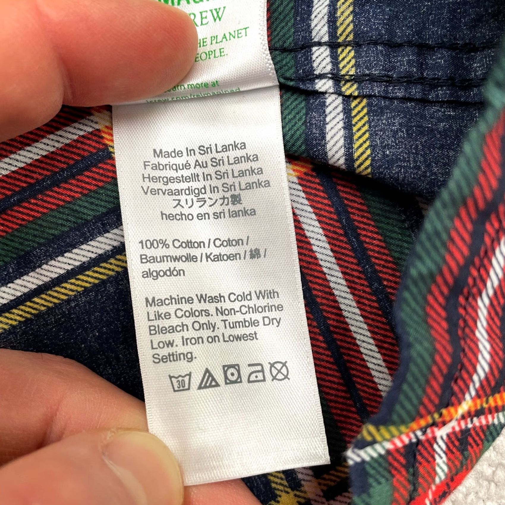 J.Crew J.CREW Pajama Top Shirt Women Medium Multicolor Plaid Cotton Polin Button Up Size M / US 6-8 / IT 42-44 - 6 Thumbnail