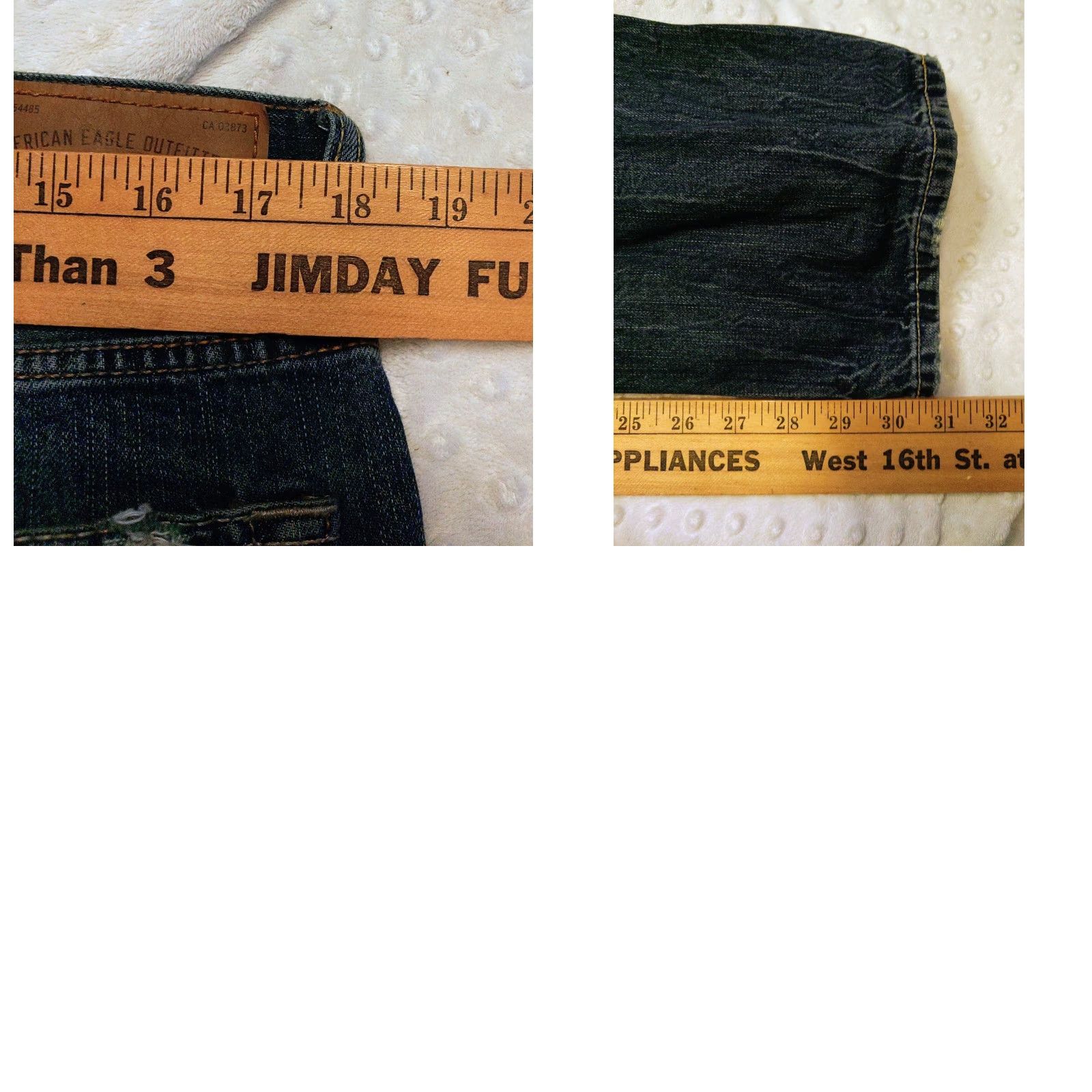 American Eagle Outfitters American Eagle Outfitters Jeans Mens Dark Blue Denim 5-Pocket Button Zip 34x32 Straight Rise Mid Wash Dark Blue Denim Jeans Men Size US 34 / EU 50 - 8 Thumbnail
