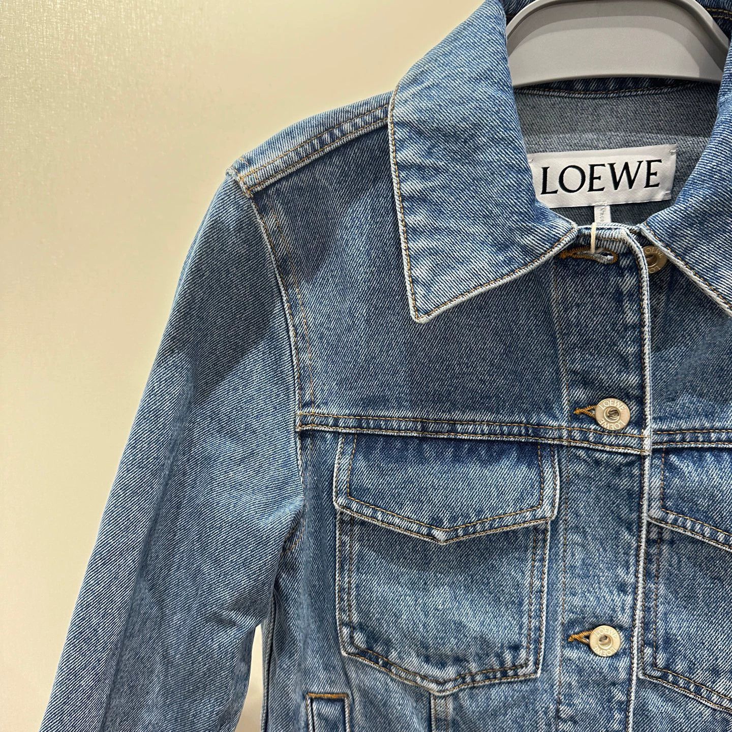 Loewe Loewe Mar358 B Logo-embroidered Lapel S-B Denim Jkt 34 Size XS / US 0-2 / IT 36-38 - 7 Thumbnail