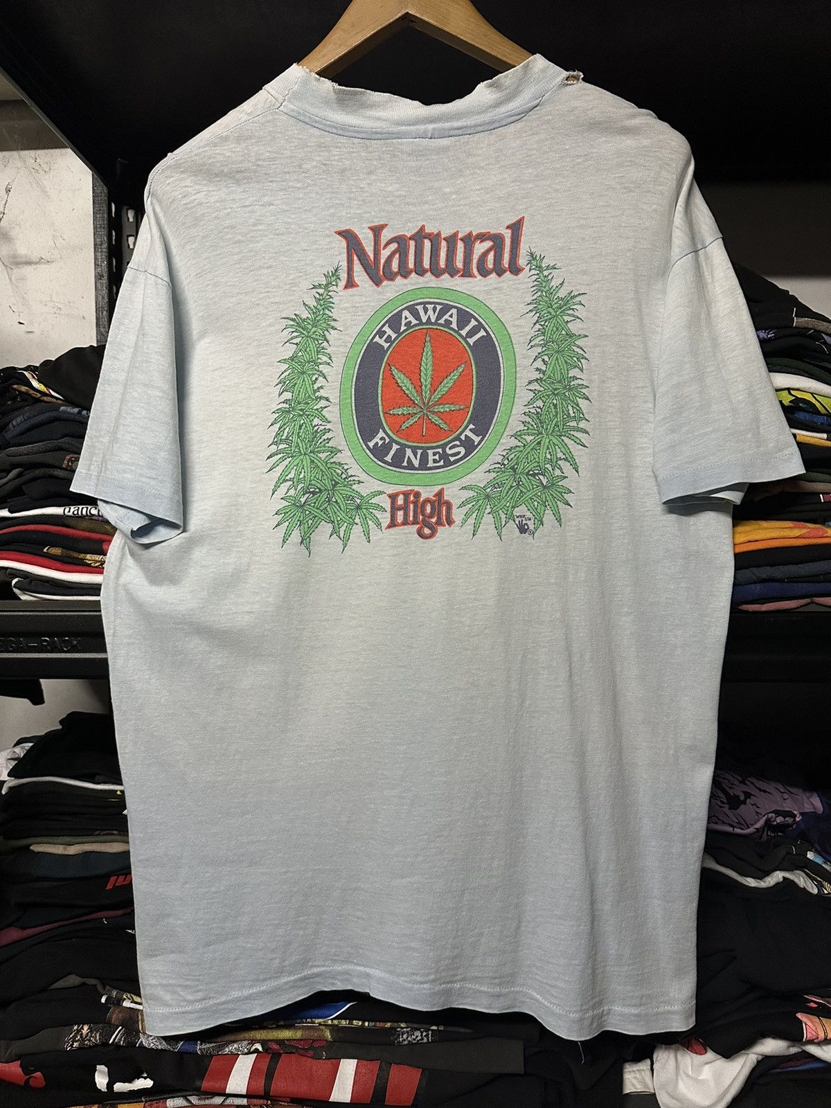 Vintage Vintage 90s Marijuana Natural High Hawaii Finest Distressed Size US XL / EU 56 / 4 - 1 Thumbnail