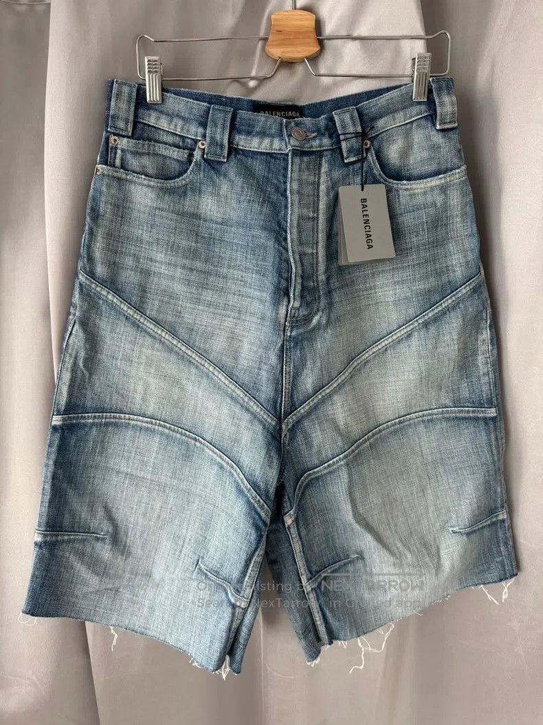 Balenciaga Balenciaga size S Denim Shorts Armor Denim Pants Size US 27 - 1 Thumbnail