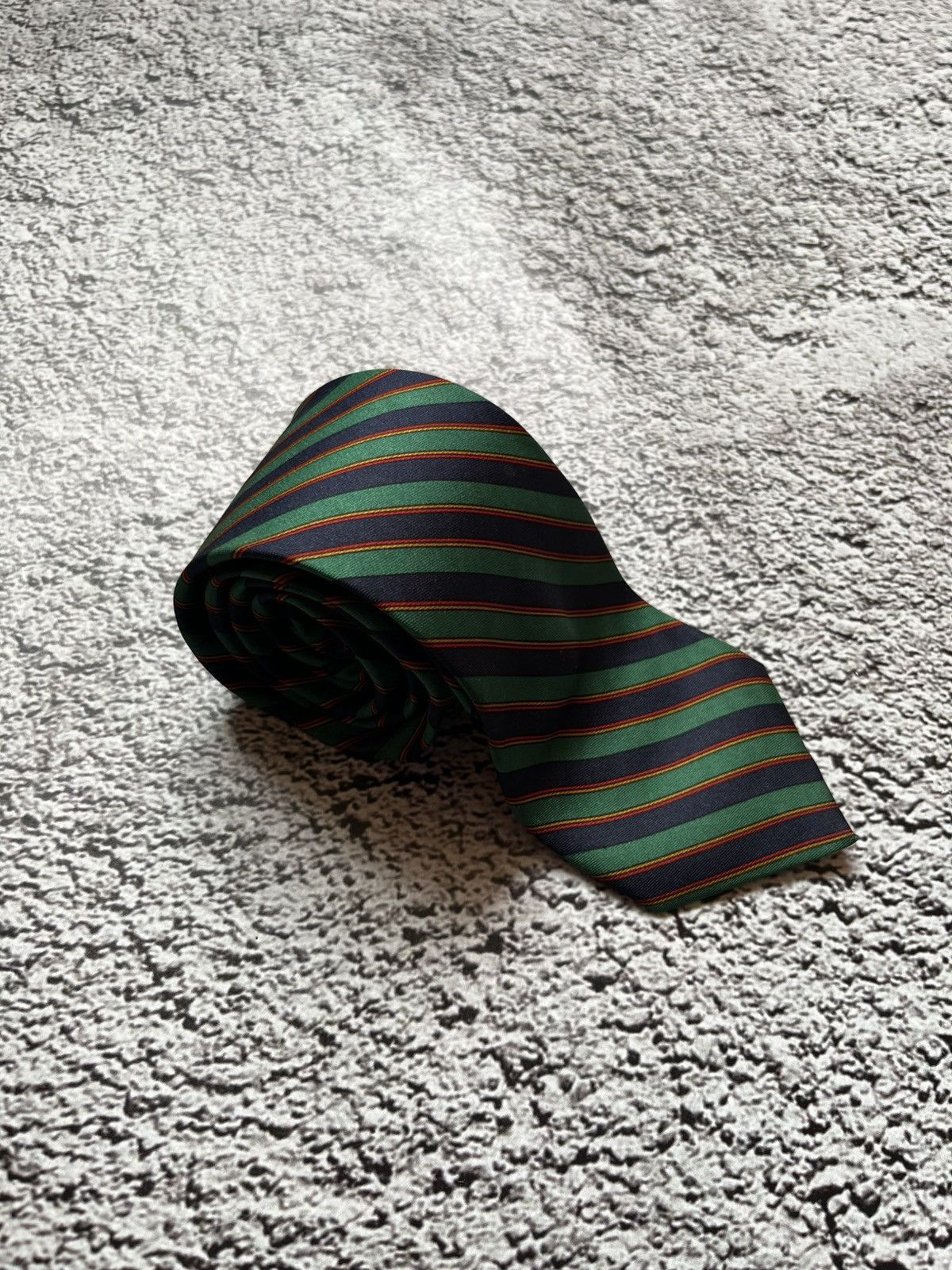Christian Dior Monsieur Christian Dior Monsieur Striped Silk Tie Size ONE SIZE - 2 Thumbnail