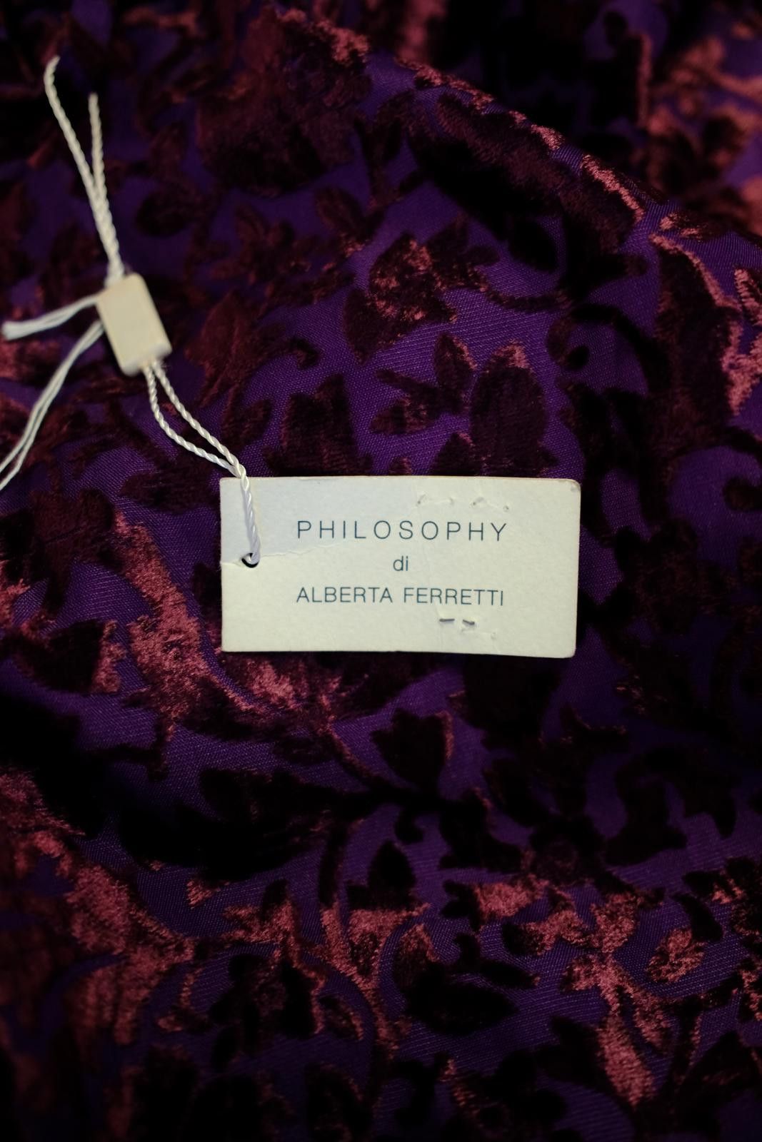 Other 00's Philosophy di Alberta Ferreti Velour Floral AOP Dress Size M / US 6-8 / IT 42-44 - 6 Thumbnail