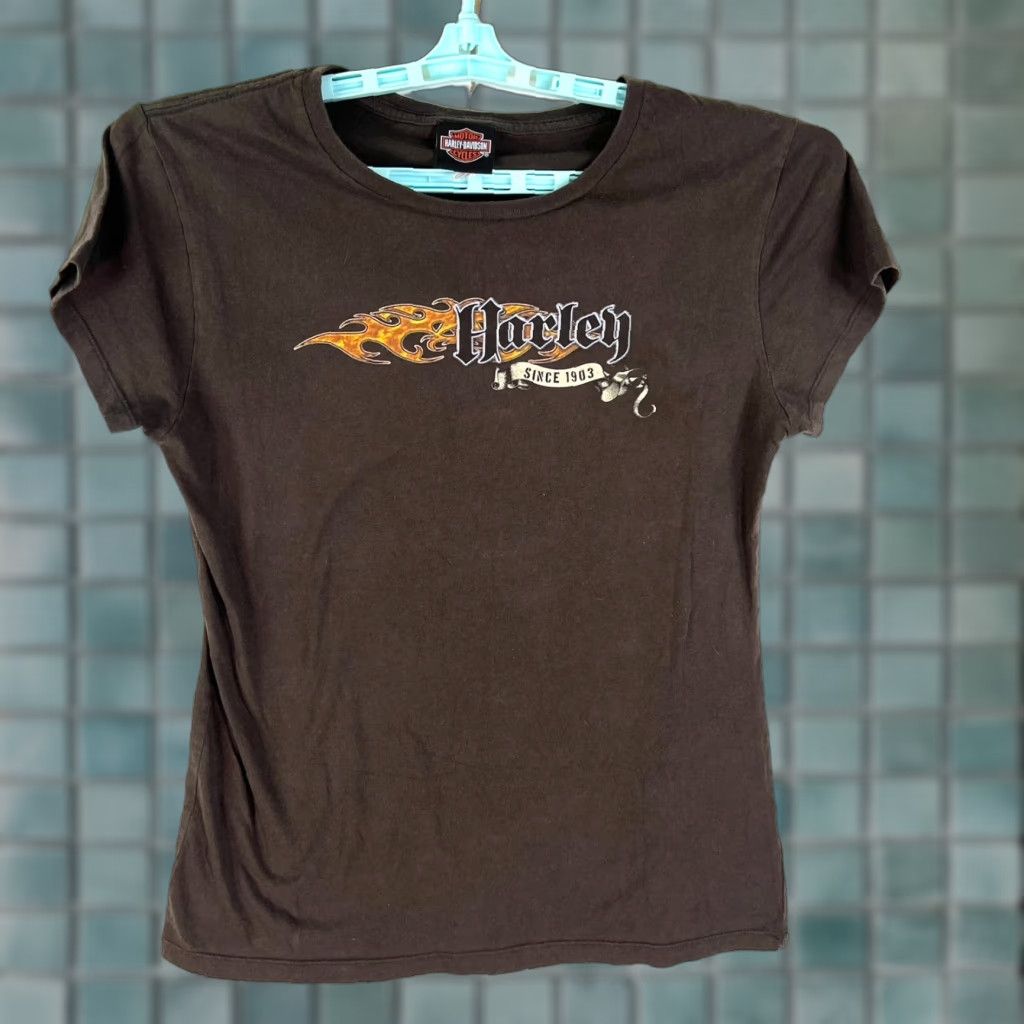 Harley Davidson Harley-Davidson Camouflage Casual Shirt Womens 2X Brown Motorcycle Biker Size XXL / US 16-18 / IT 52-54 - 1 Thumbnail