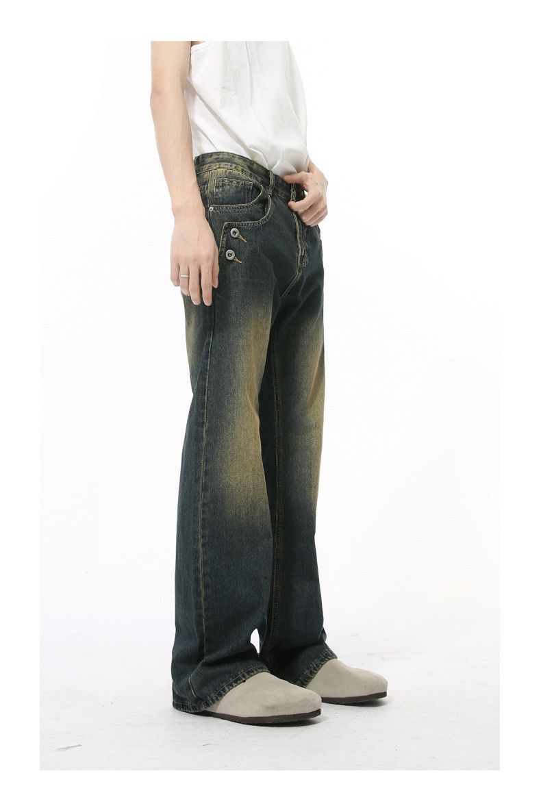Japanese Brand Men's retro Cleanfit button-down flared washed jeans Size US 32 / EU 48 - 5 Thumbnail