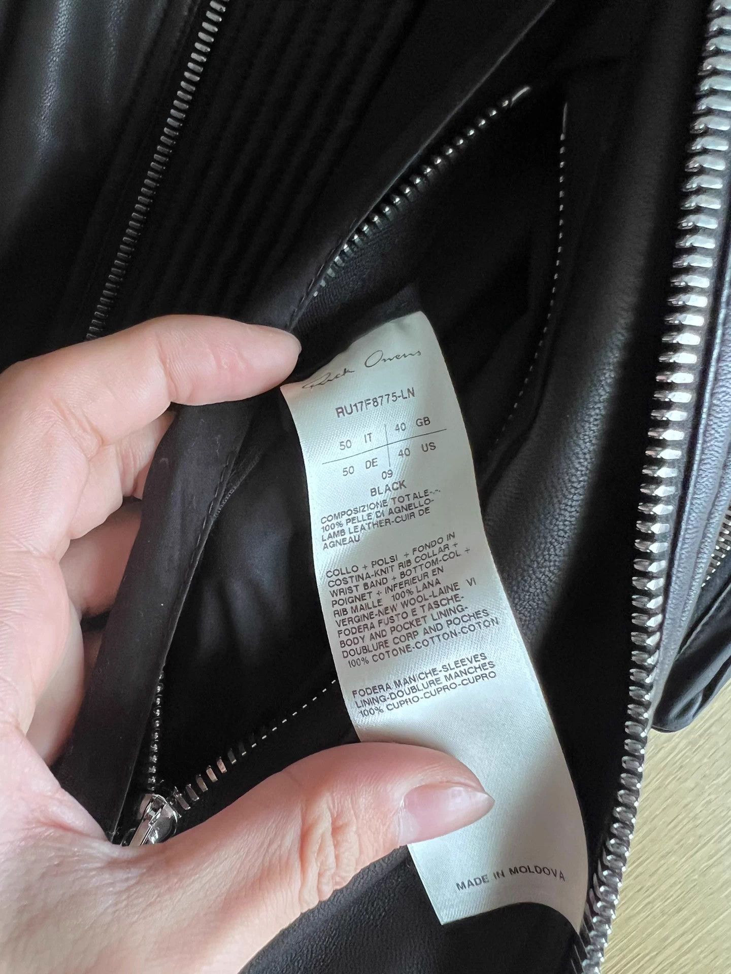 Rick Owens Drkshdw Rick Owens Main Line Ma1 Lambskin Leather Jacket Size US M / EU 48-50 / 2 - 5 Thumbnail