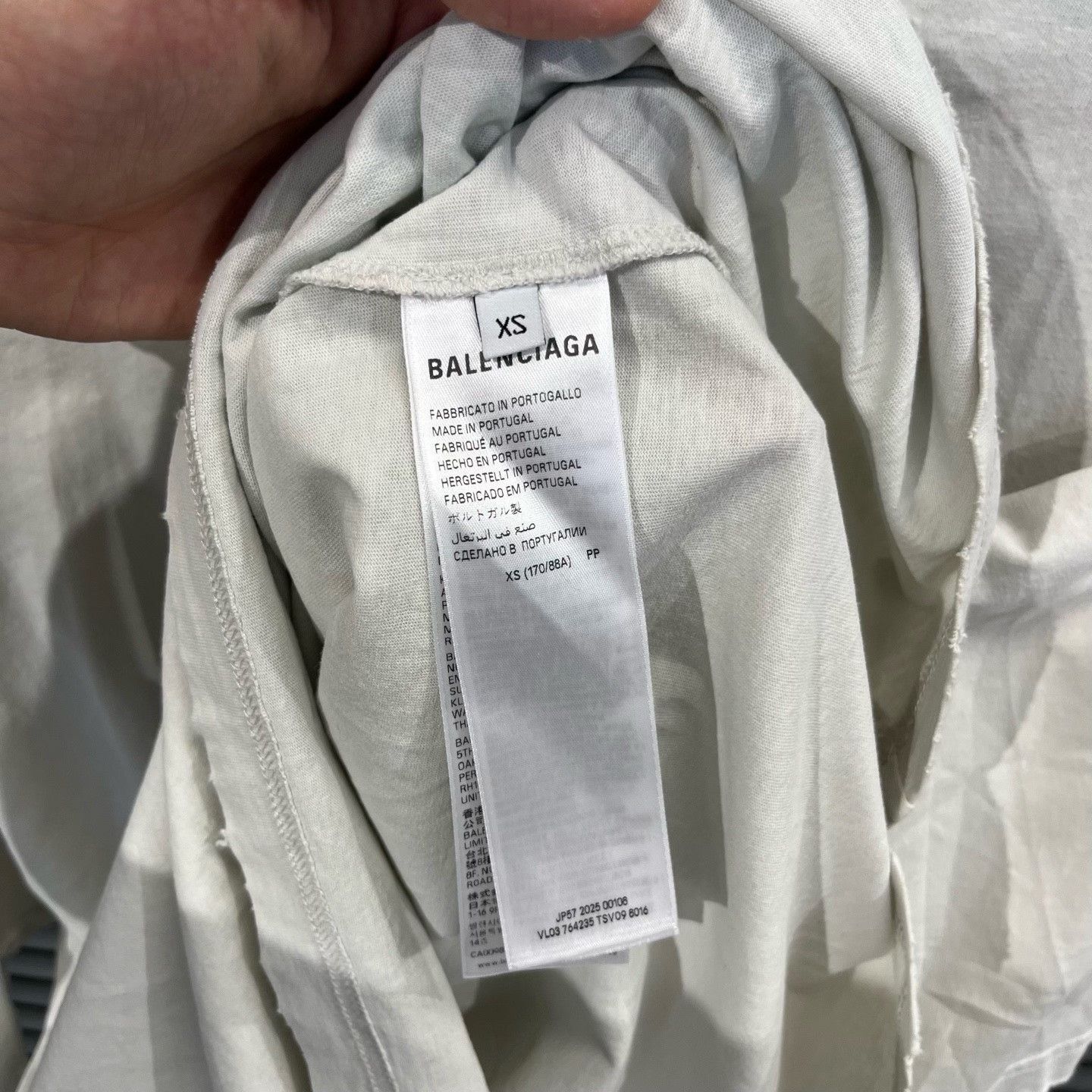 Balenciaga Balenciaga 2025 Embroidered Logo T-Shirt Beige Size US XS / EU 42 / 0 - 5 Thumbnail