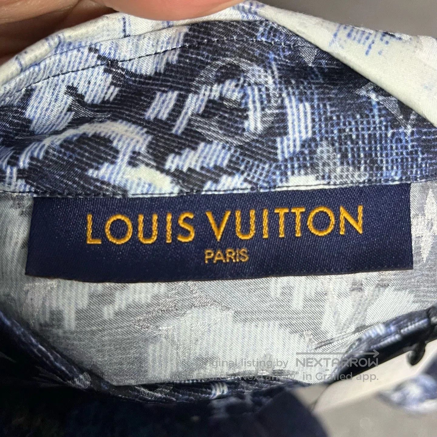 Louis Vuitton Louis Vuitton Blue Tapestry Silk Shirt. Size US M / EU 48-50 / 2 - 3 Thumbnail